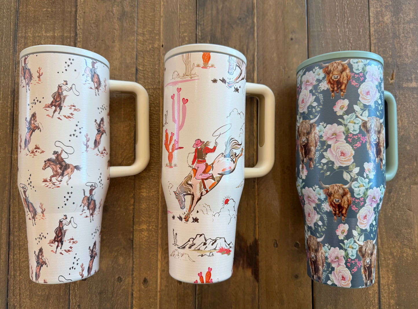 Floral & Western Stainless Steel Tumbler