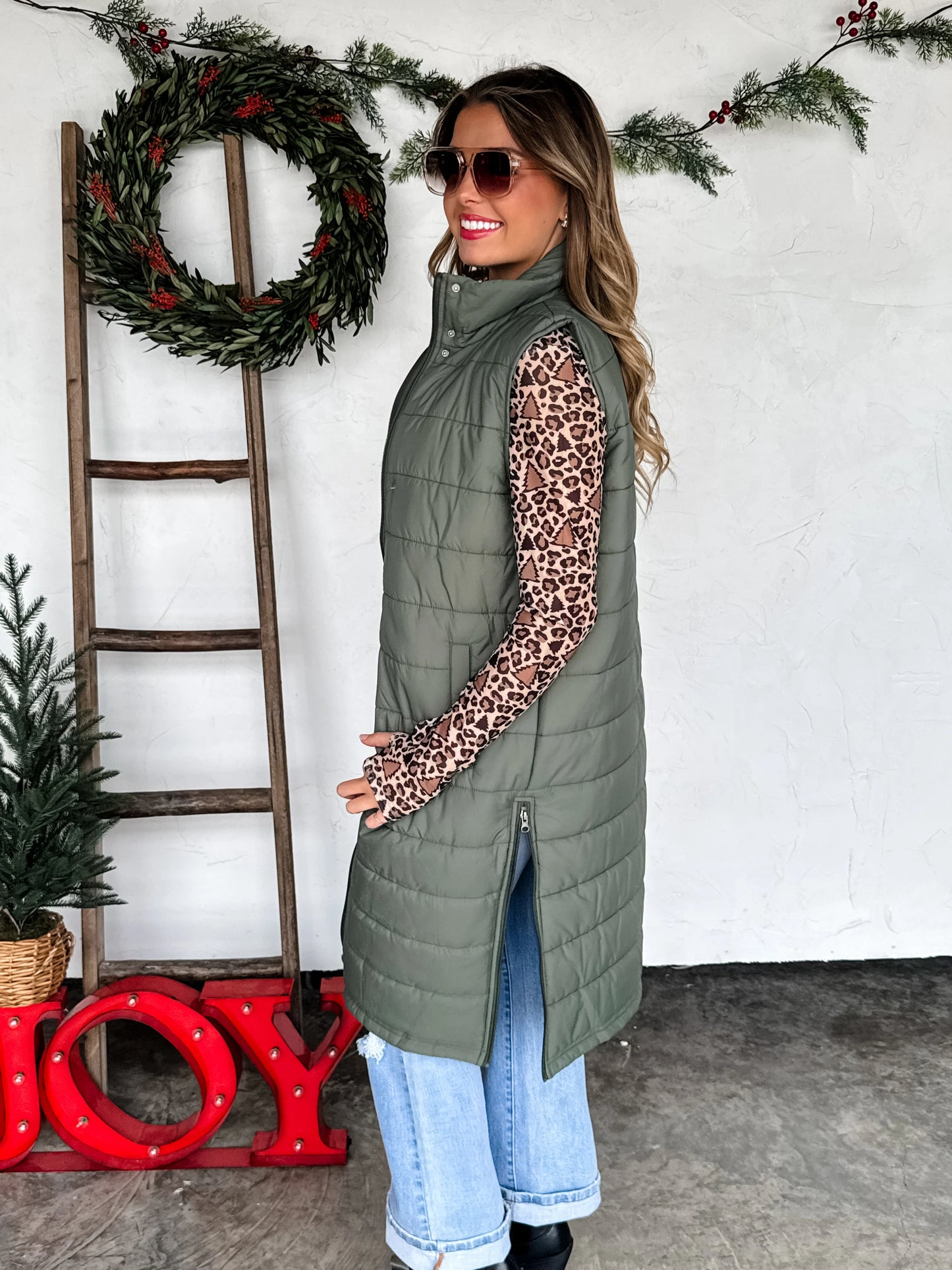 Kendall Long Puffer Vest