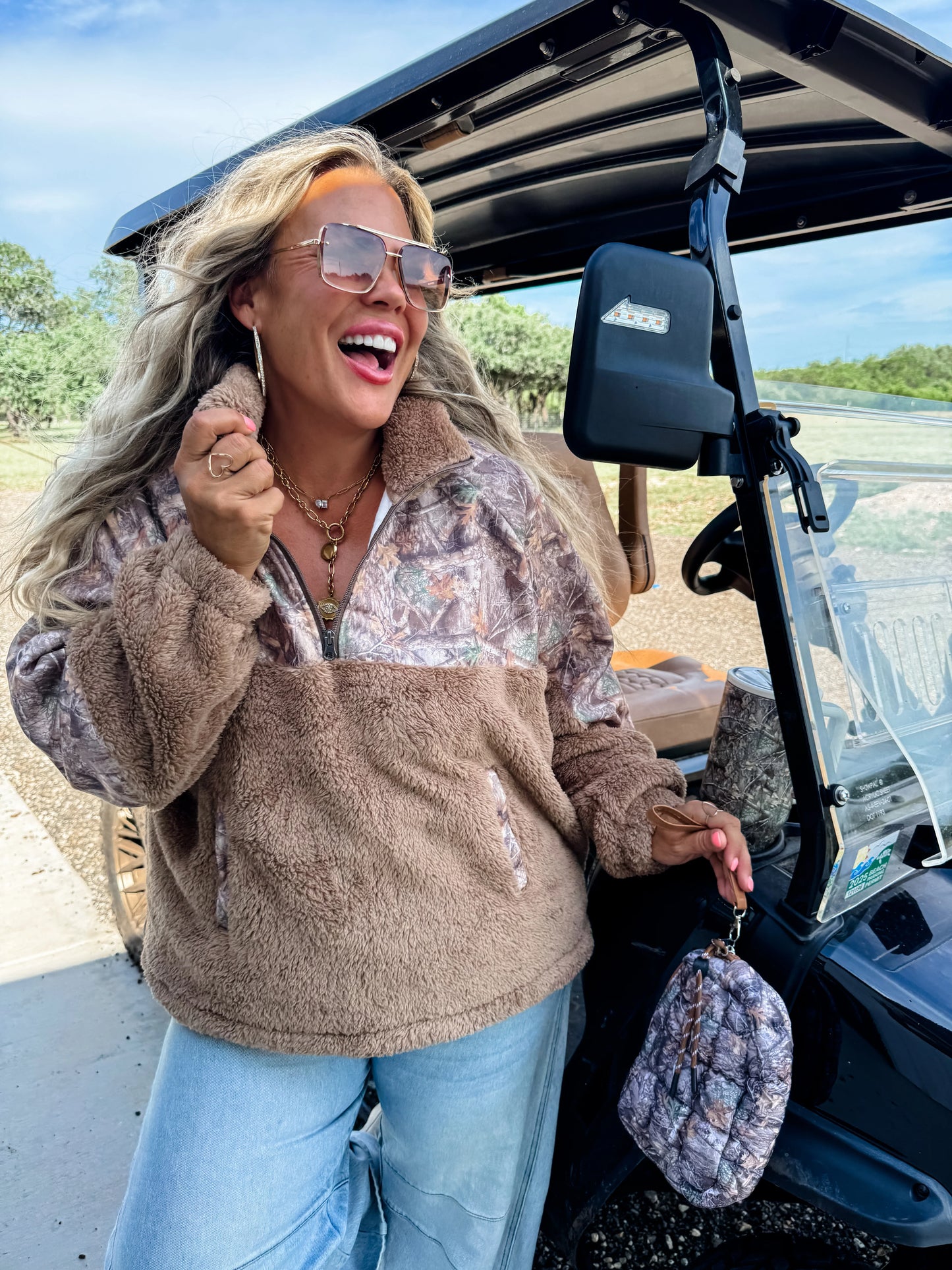 Camo Sherpa Pullover