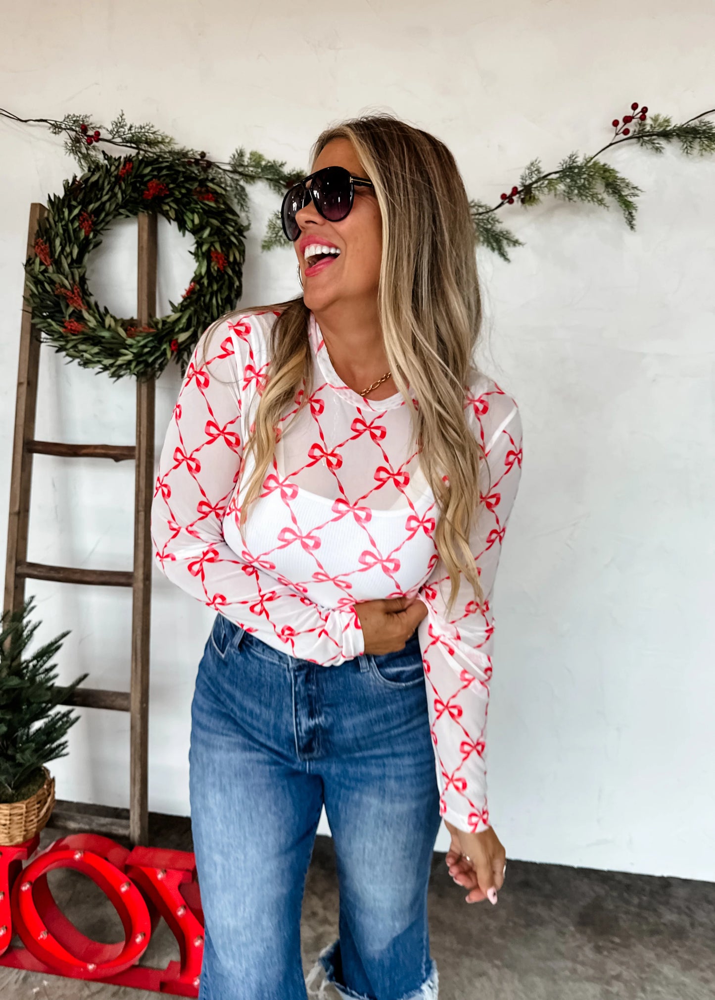 Holiday Dress It Up Mesh Tops