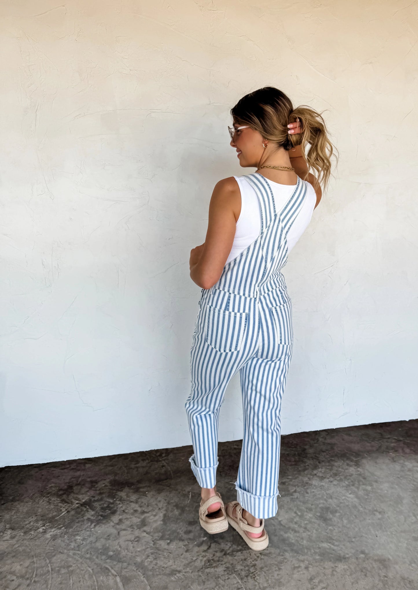 Dahlia Stripe Overalls