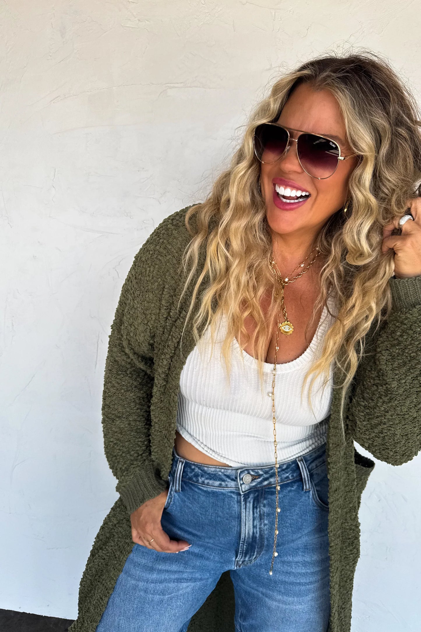 Poppy Knit Popcorn Cardigan
