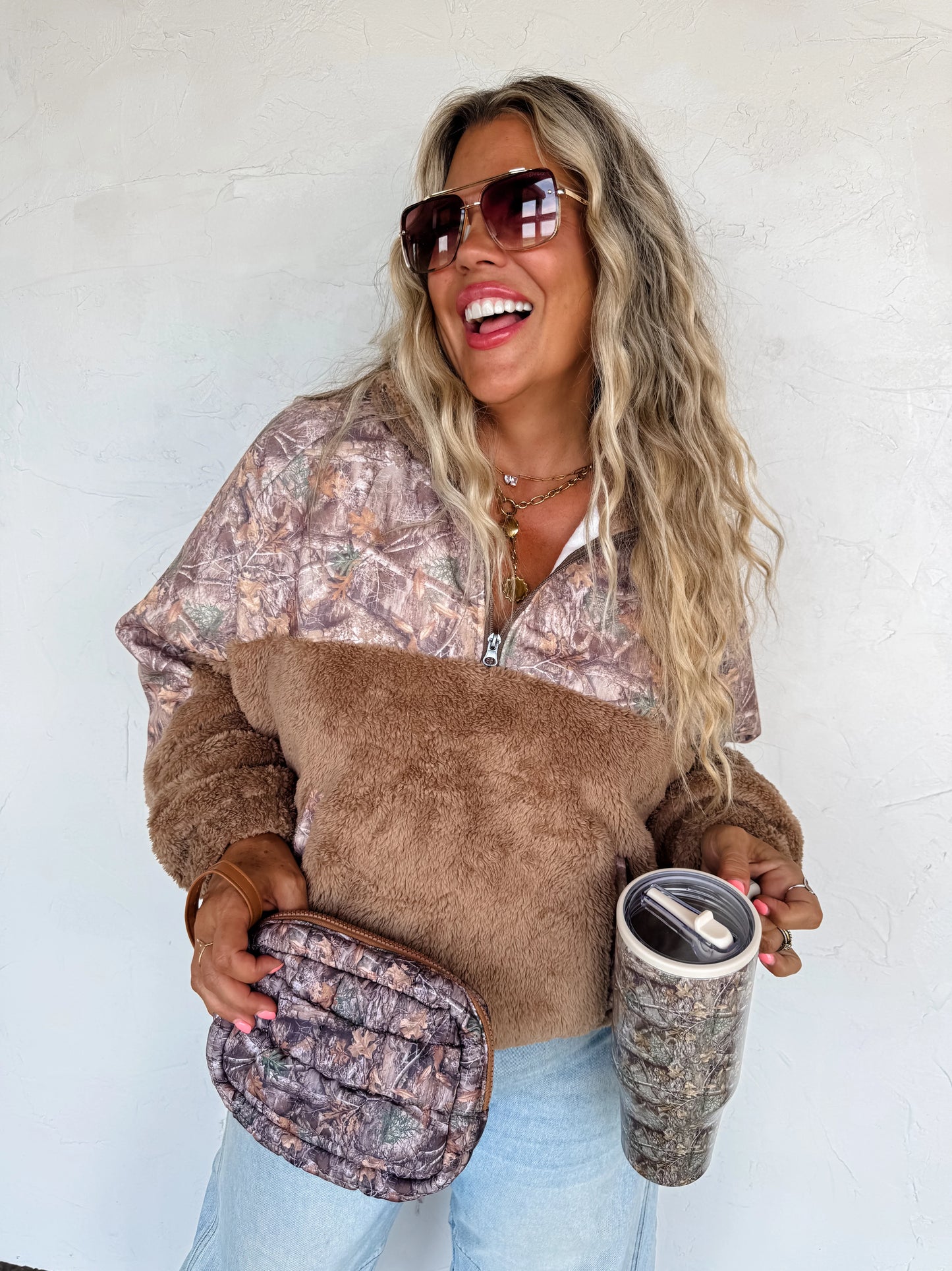 Camo Sherpa Pullover