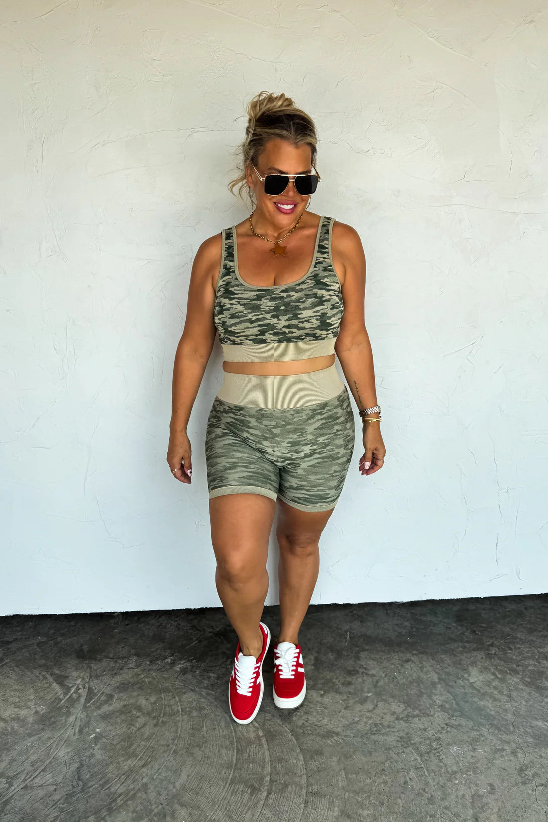 Camo Matching Shorts Set