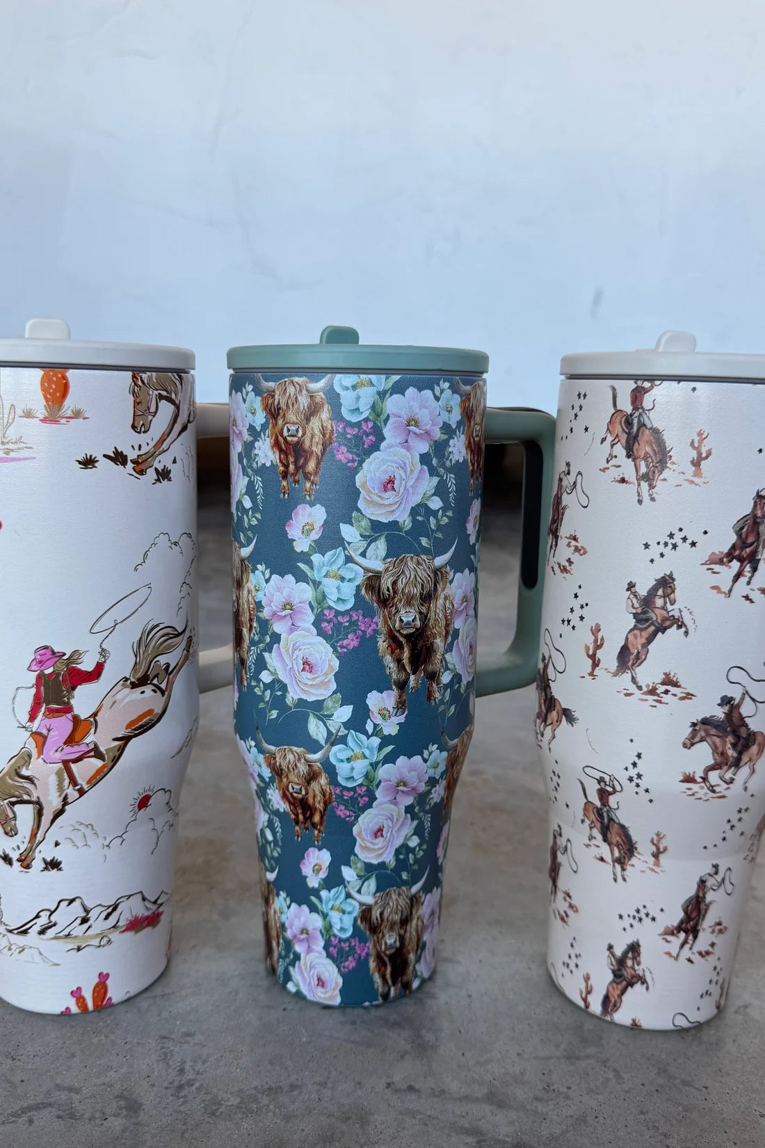Floral & Western Stainless Steel Tumbler