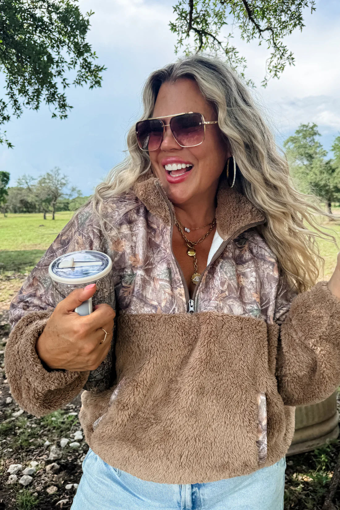 Camo Sherpa Pullover