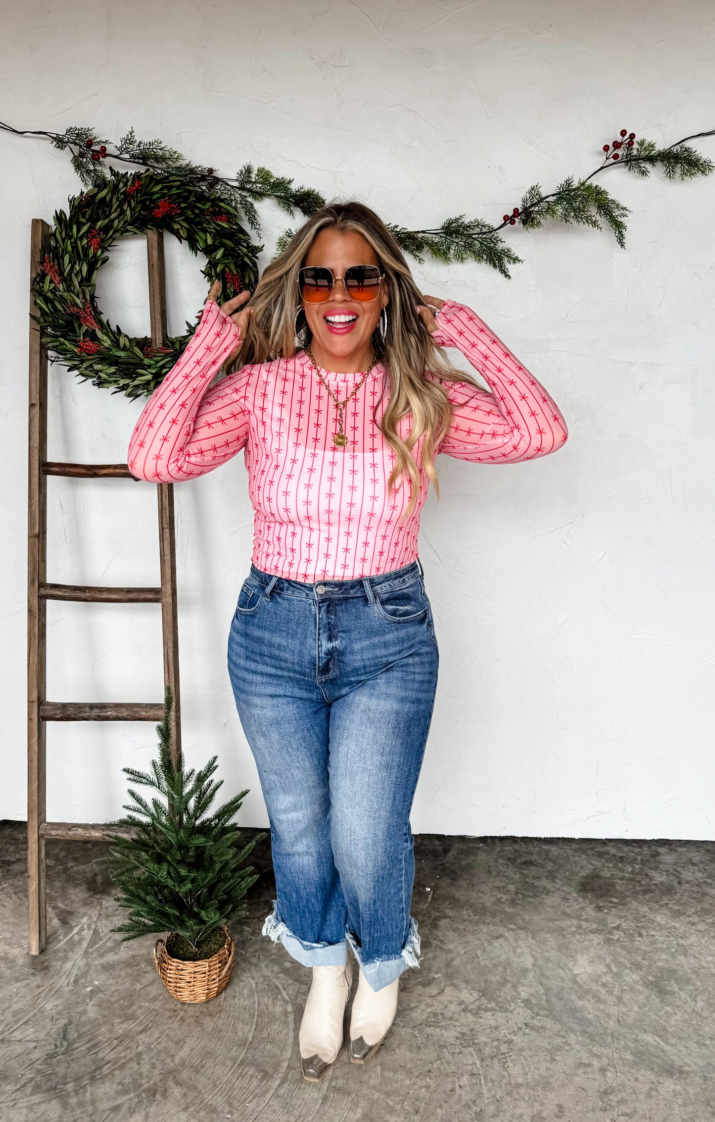 Holiday Dress It Up Mesh Tops
