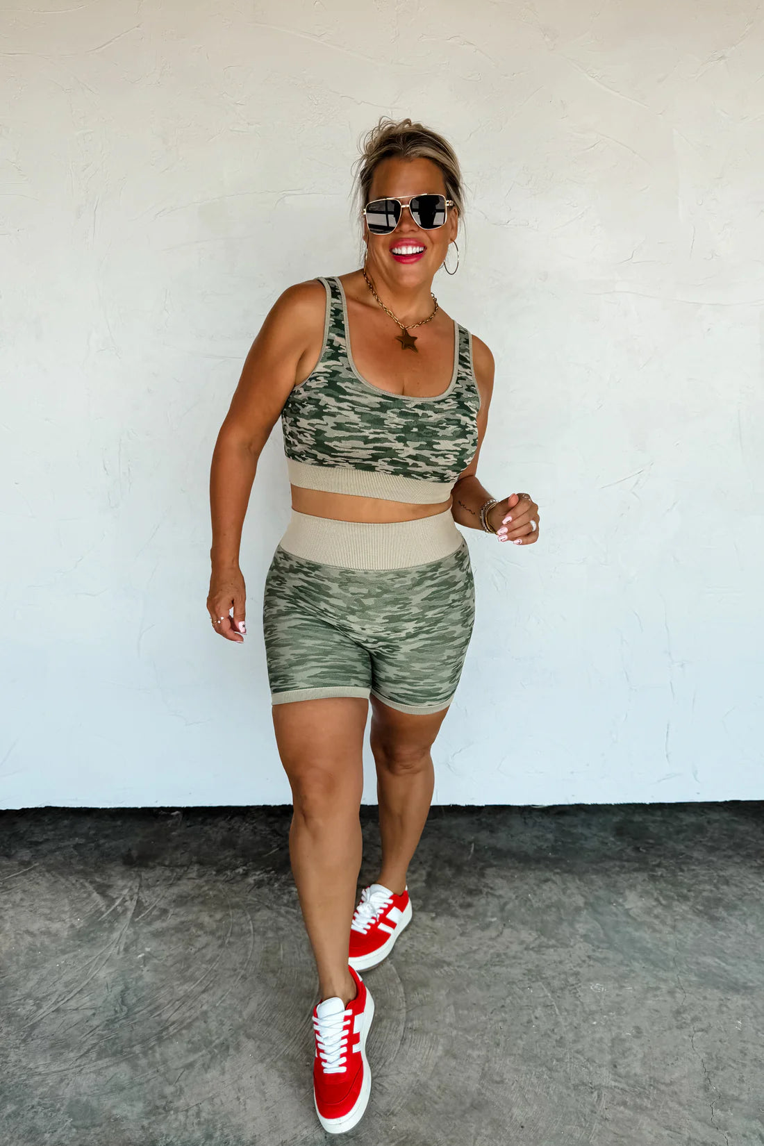 Camo Matching Shorts Set