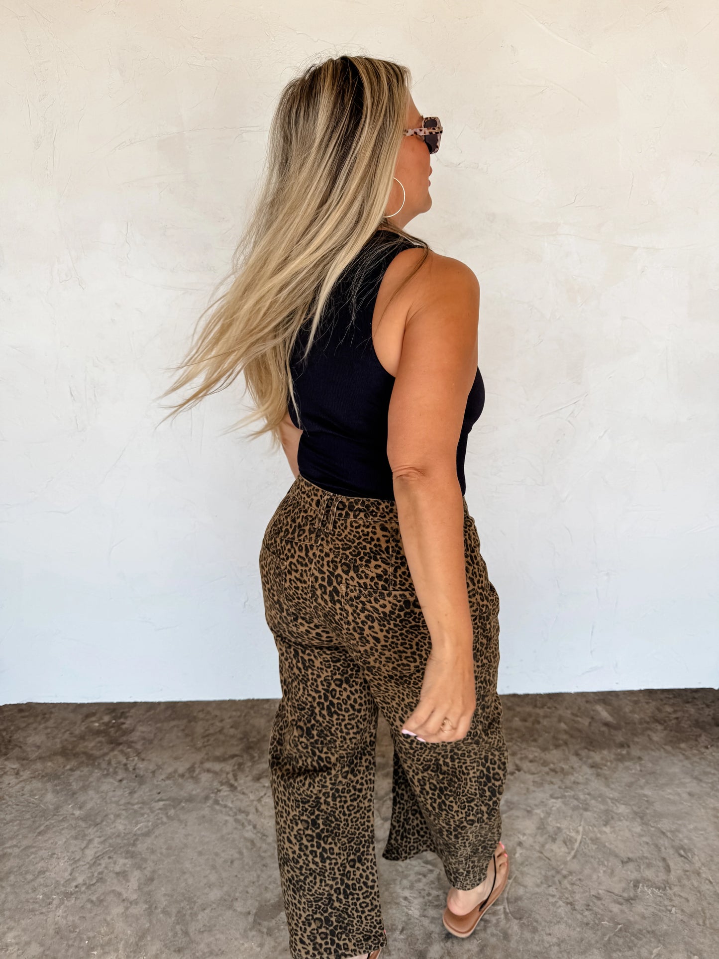 Bex Cheetah Barrel Jeans