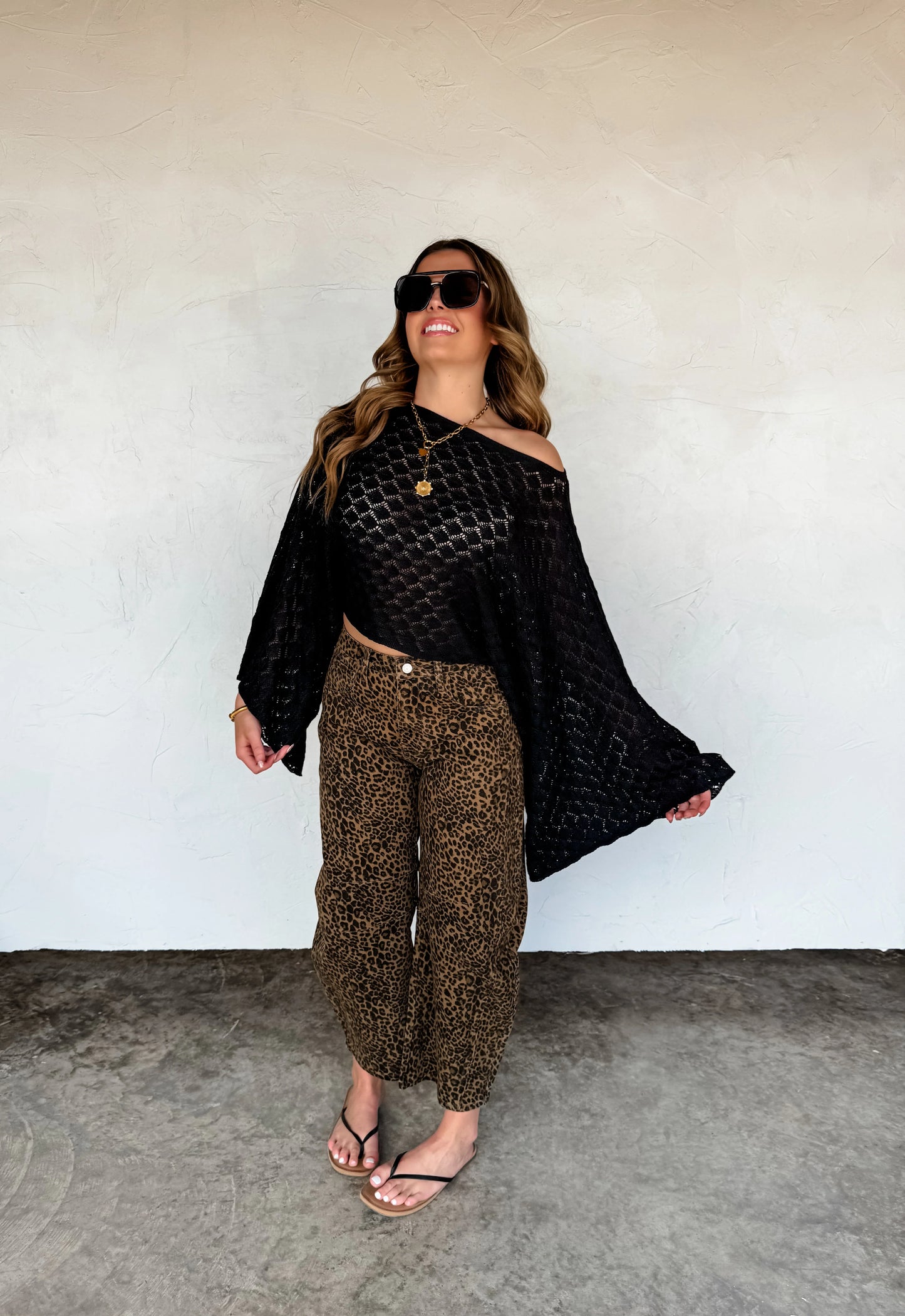 Bex Cheetah Barrel Jeans