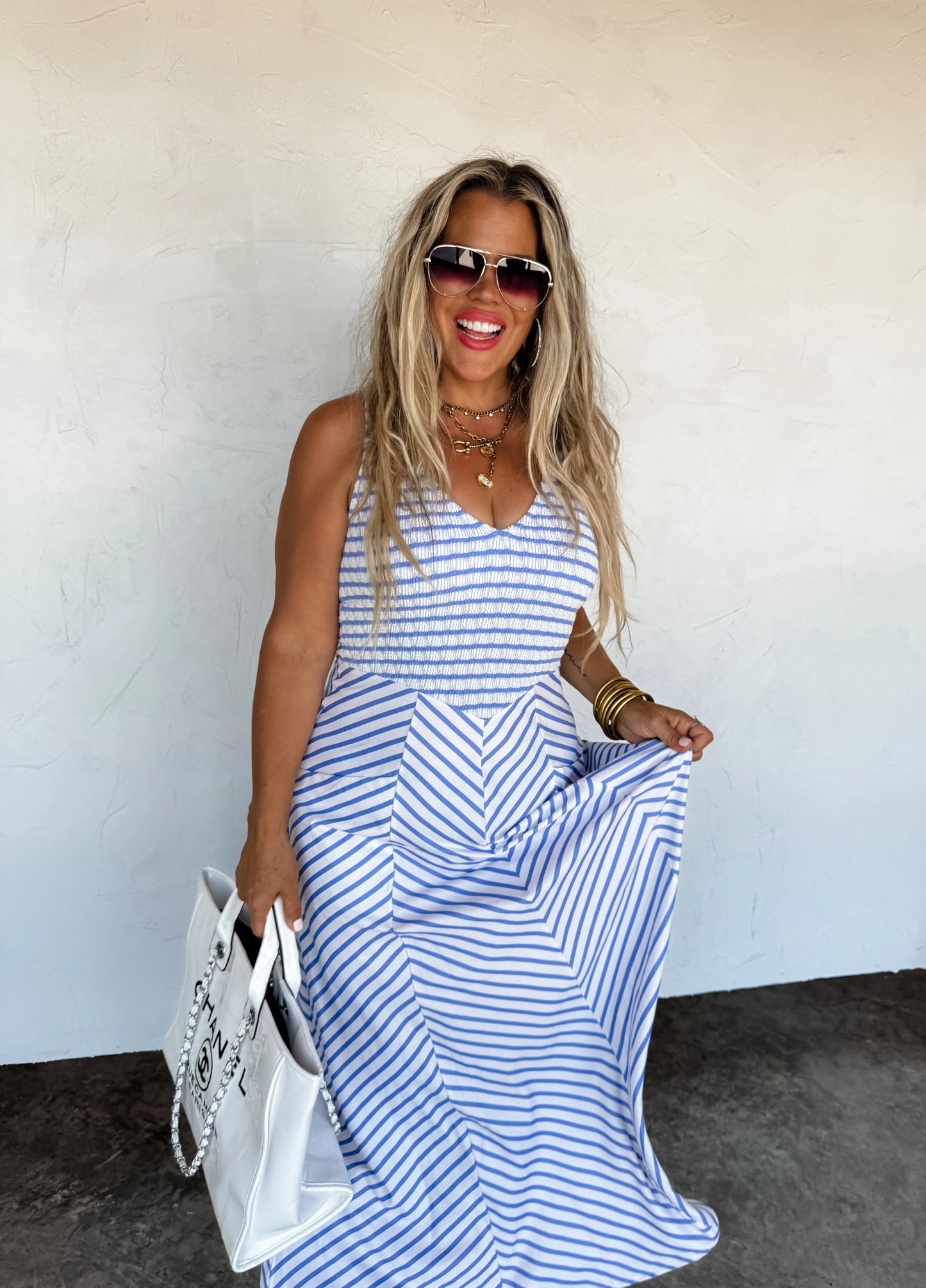 Luciana Stripe Dress