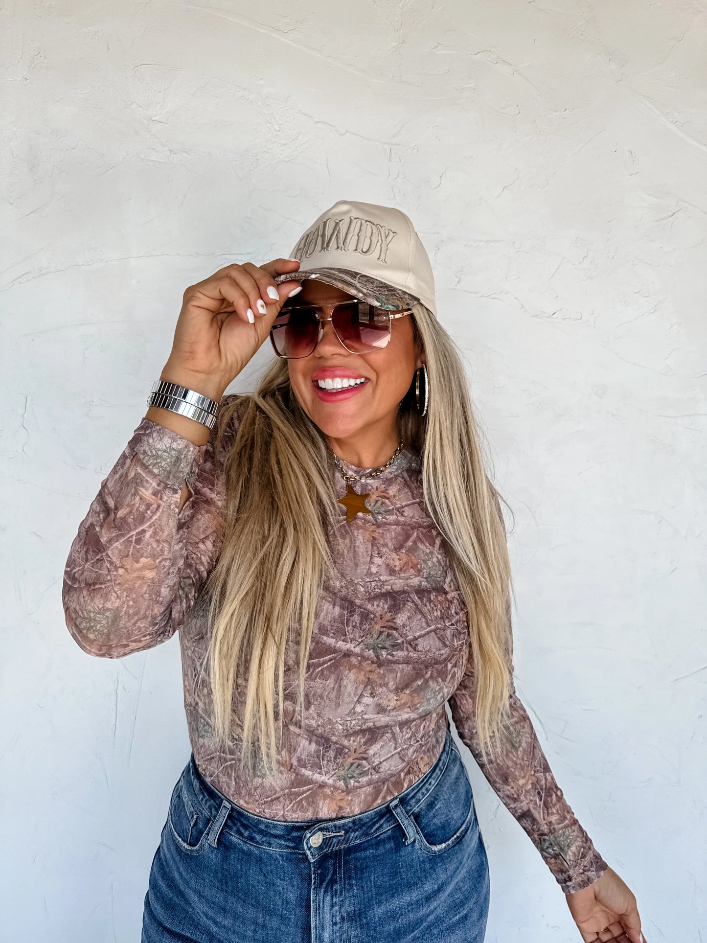 Camo Mesh Top