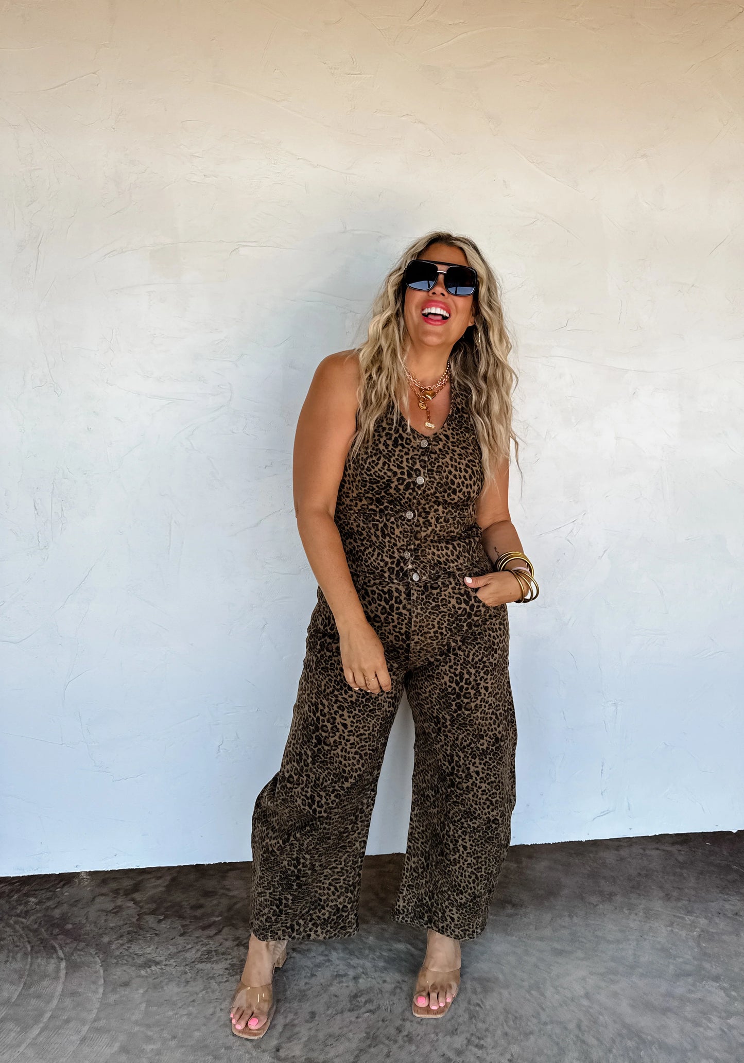 Bex Cheetah Barrel Jeans