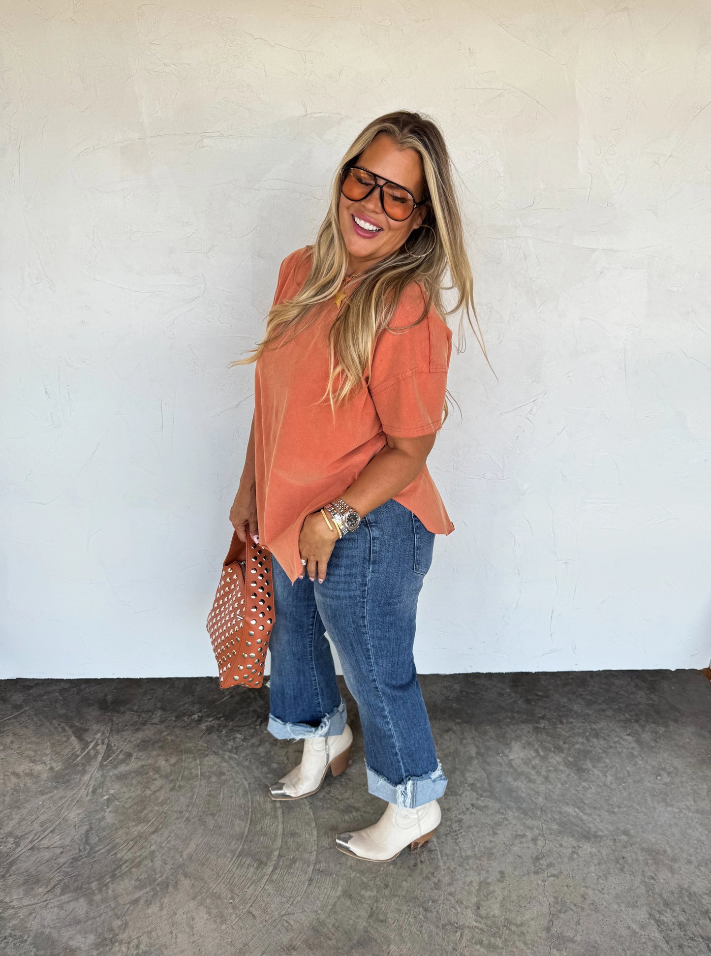 Joey Washed Cotton Boyfriend Tee