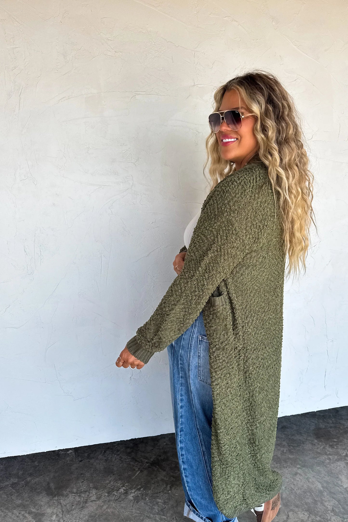 Poppy Knit Popcorn Cardigan