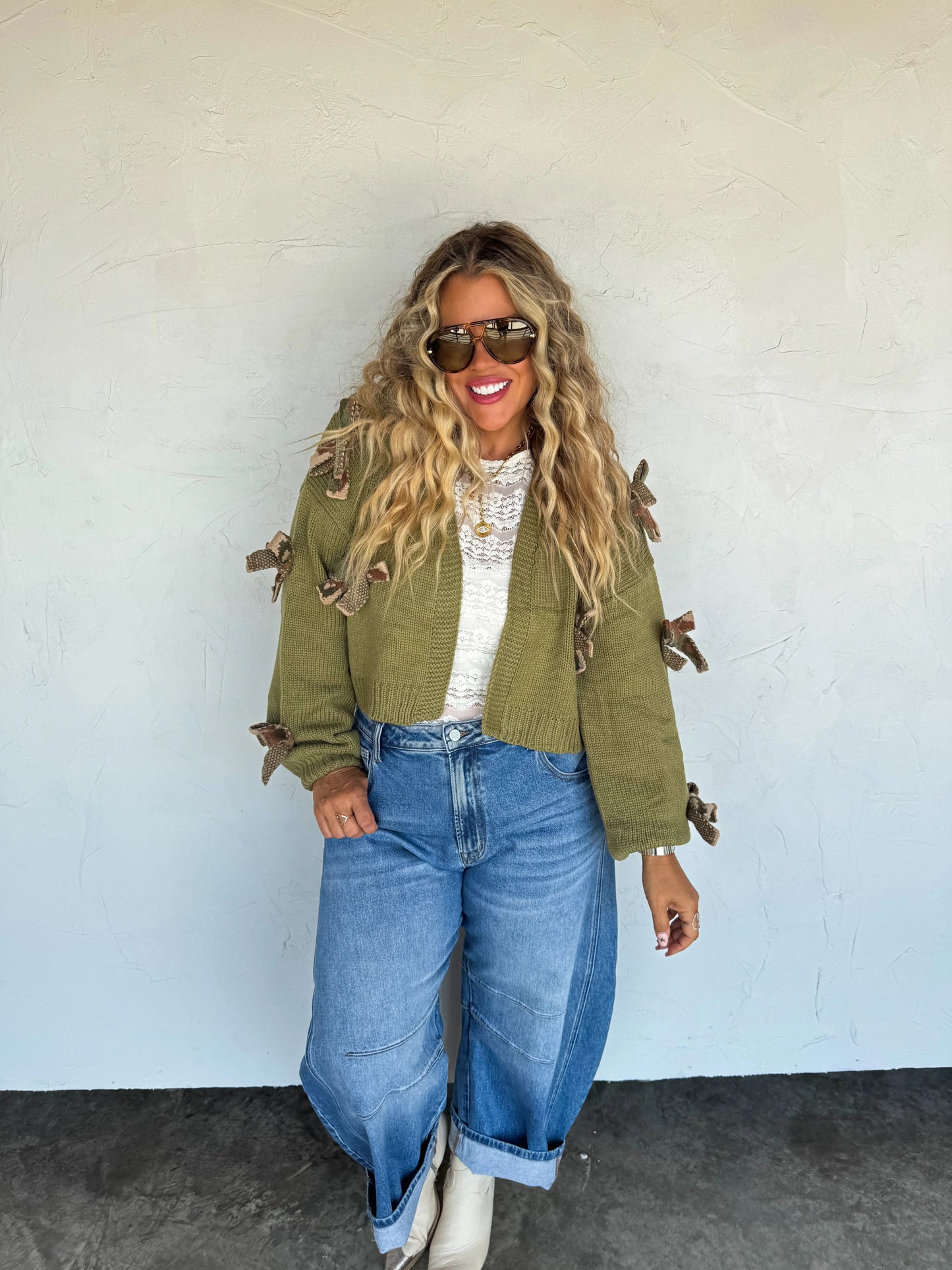 Sloane Bow Knit Cardigan