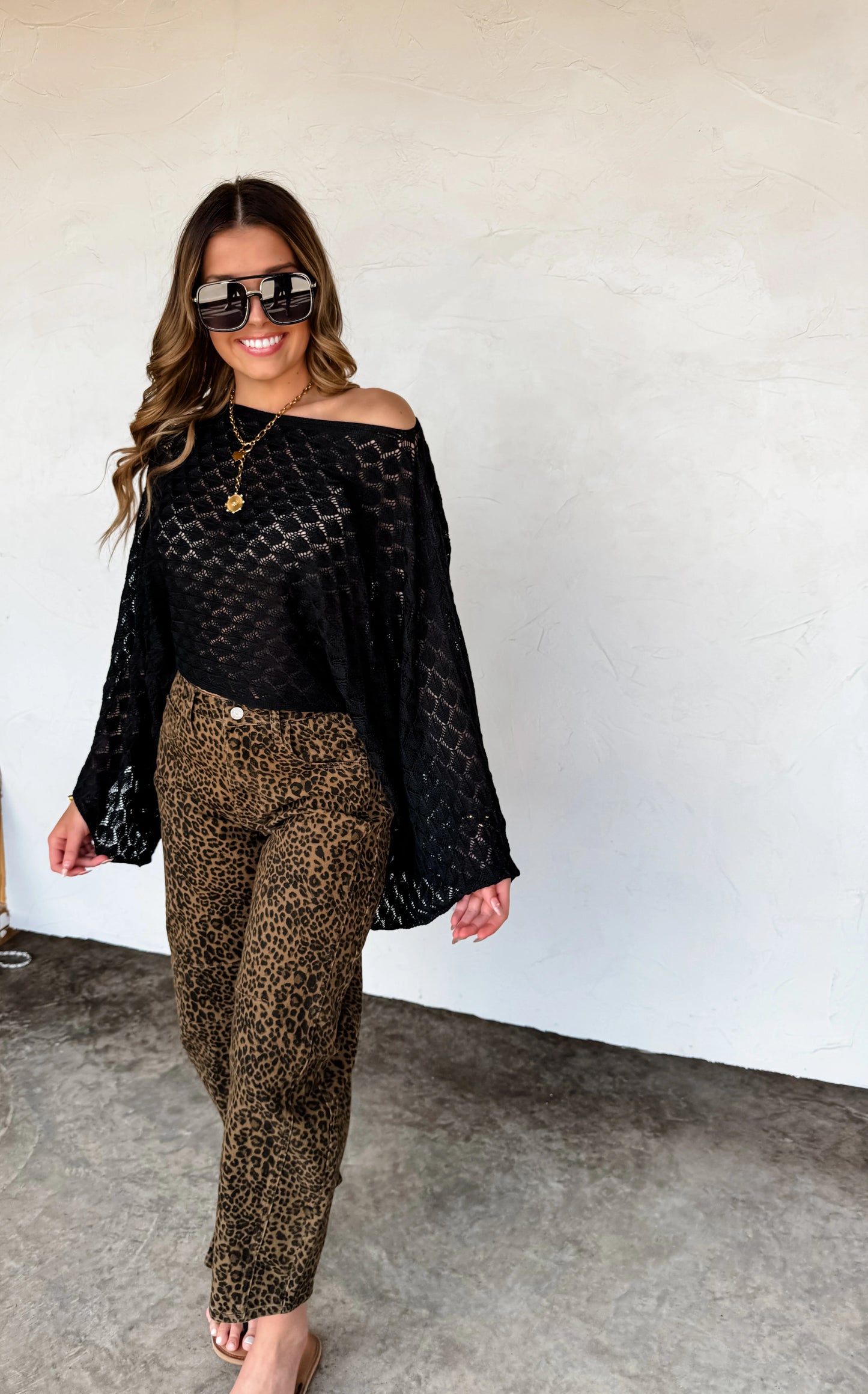 Bex Cheetah Barrel Jeans