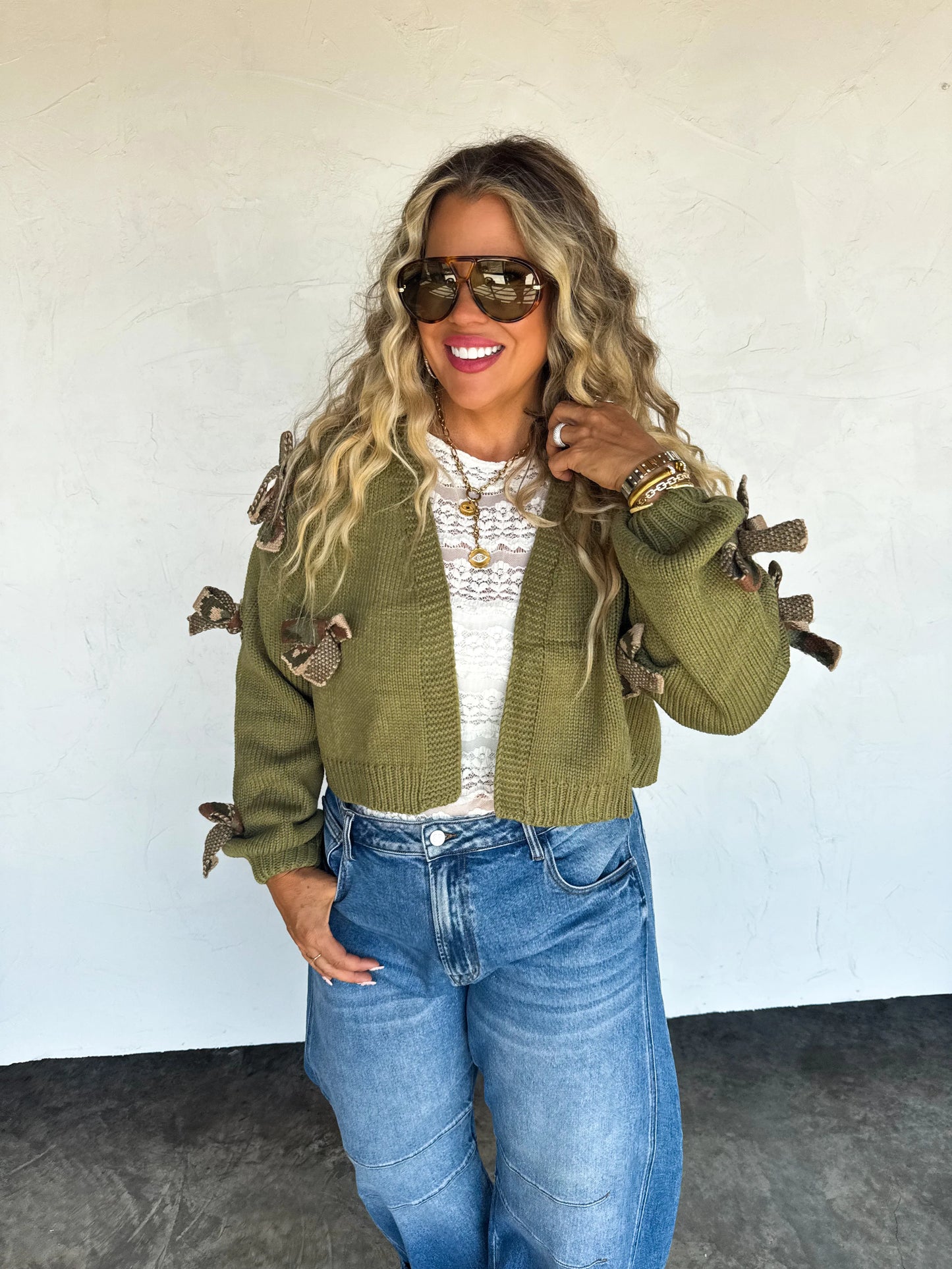 Sloane Bow Knit Cardigan