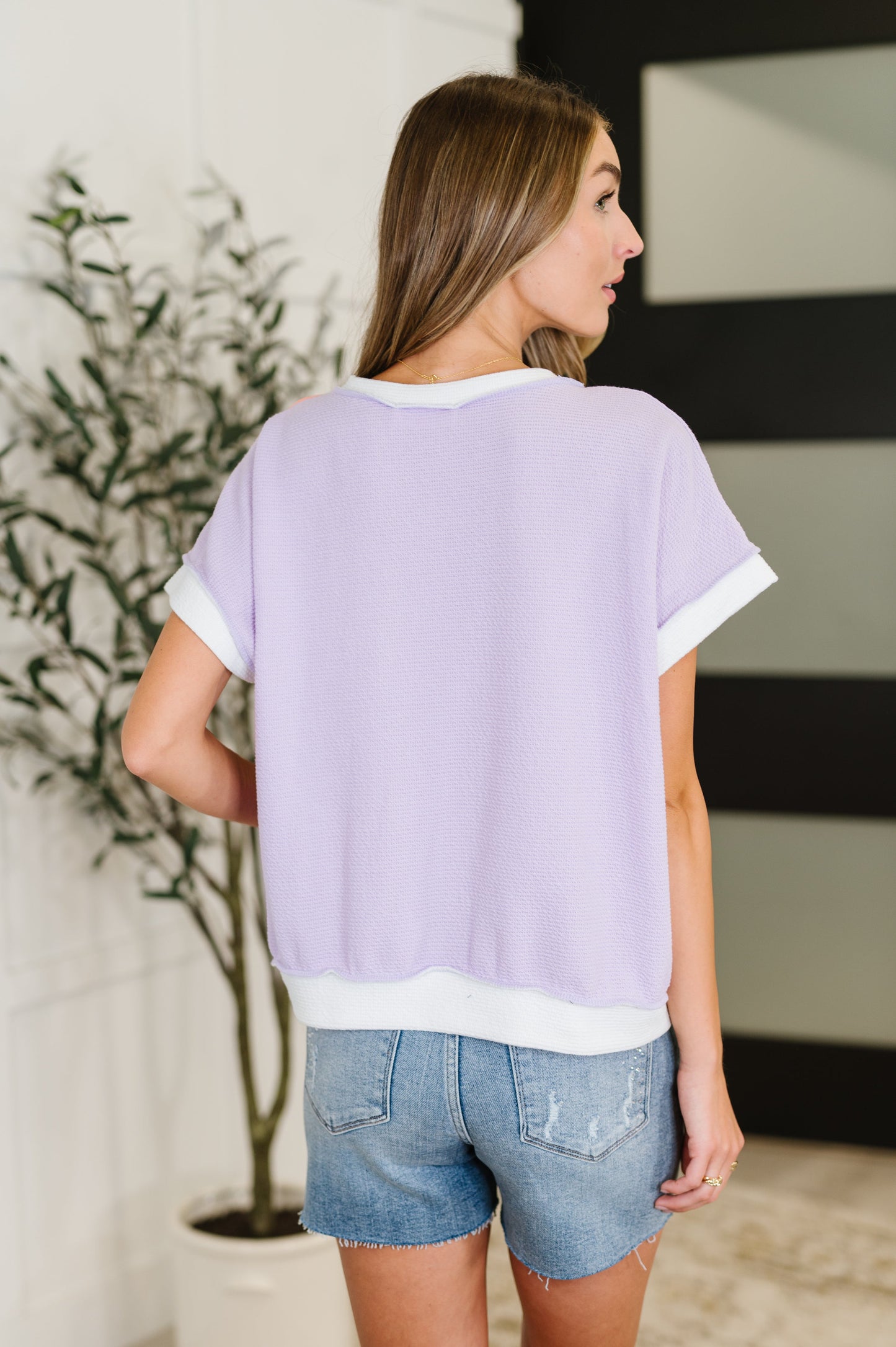 Contrast Club Color Block Top