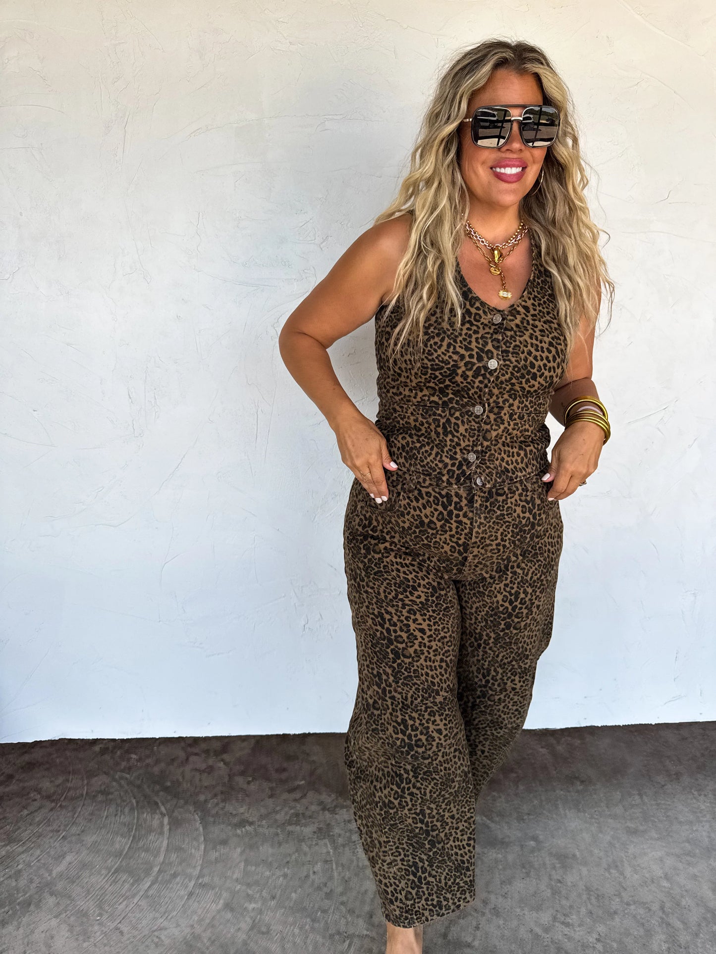Bex Cheetah Barrel Jeans