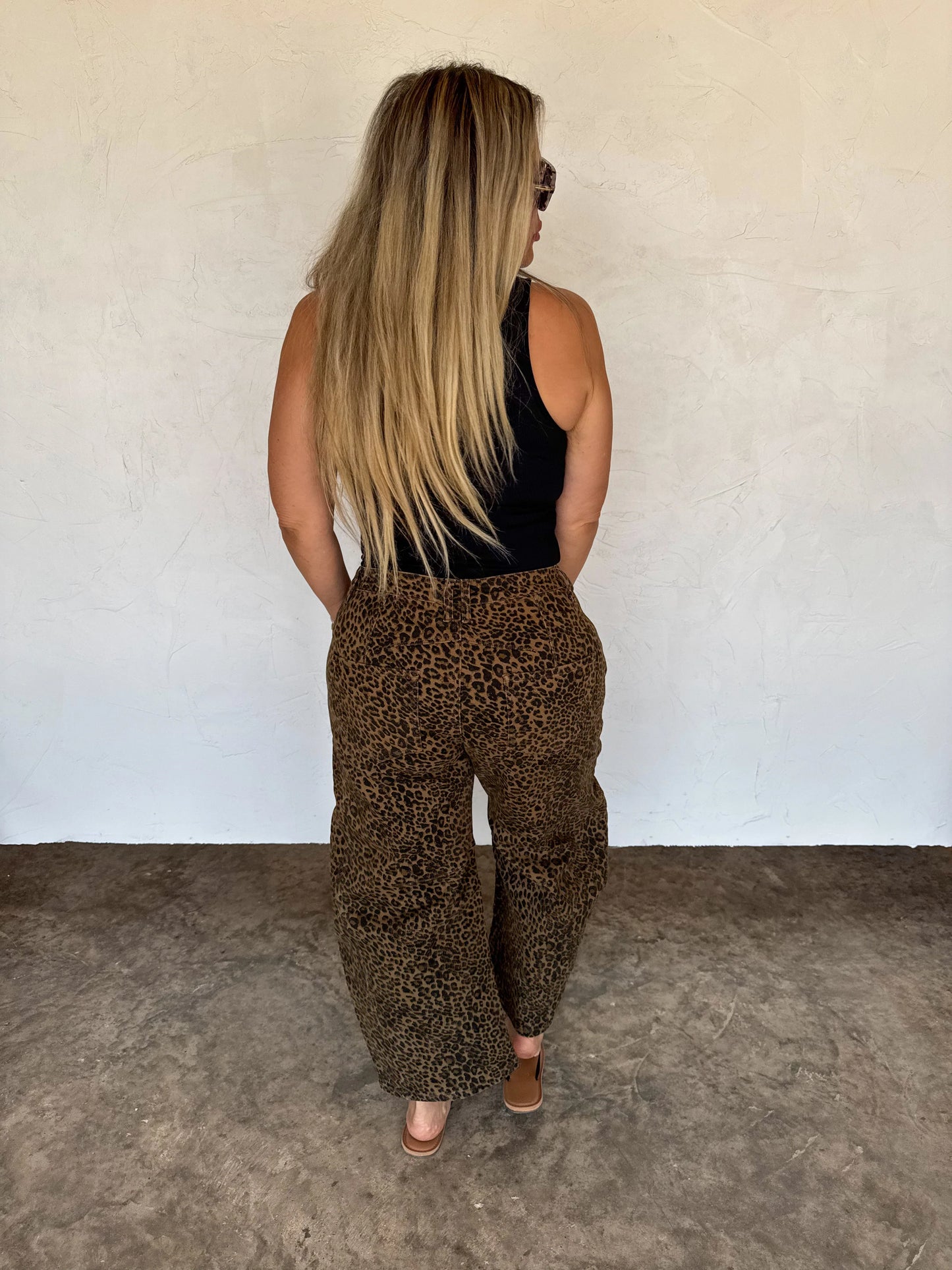 Bex Cheetah Barrel Jeans