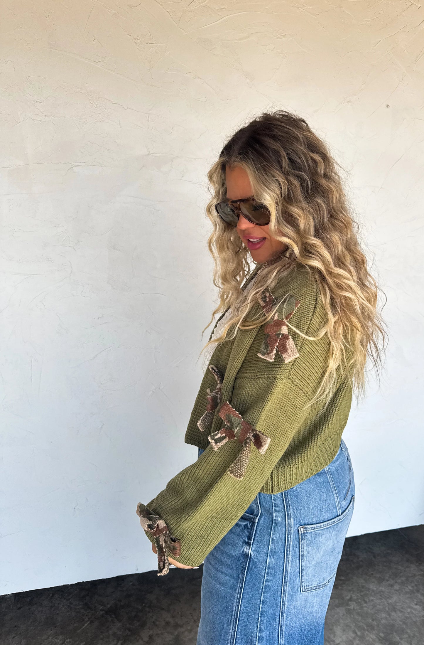 Sloane Bow Knit Cardigan
