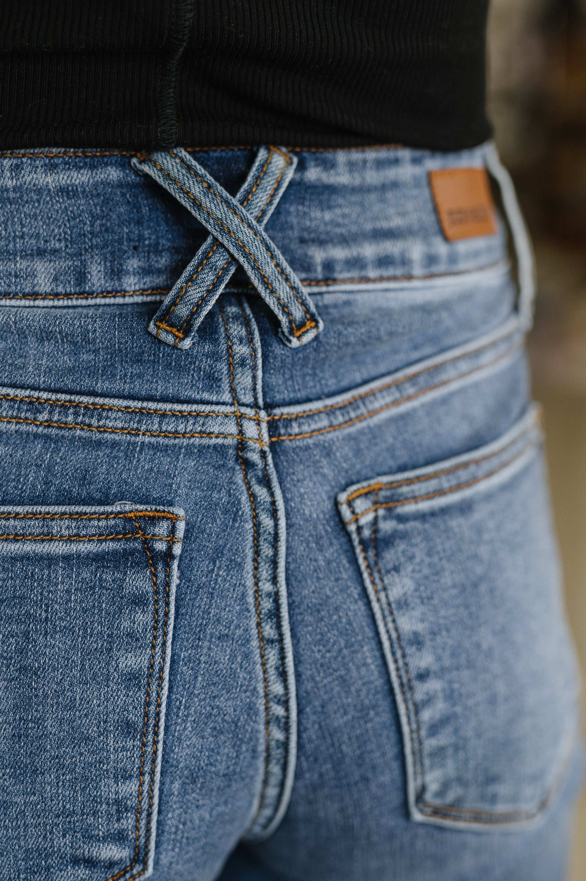 Elsie High Rise Double Button Wide Leg Jeans