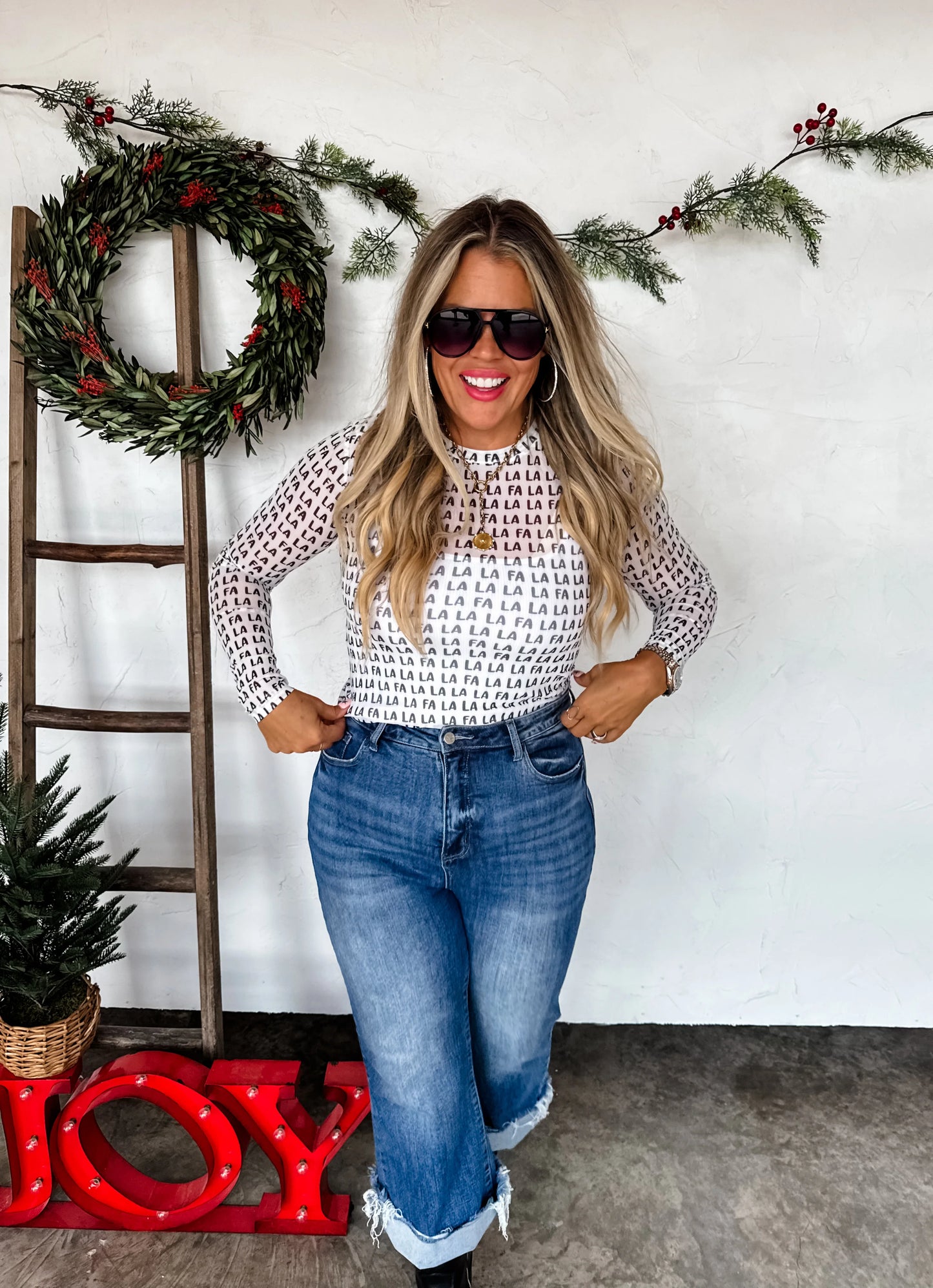 Holiday Dress It Up Mesh Tops