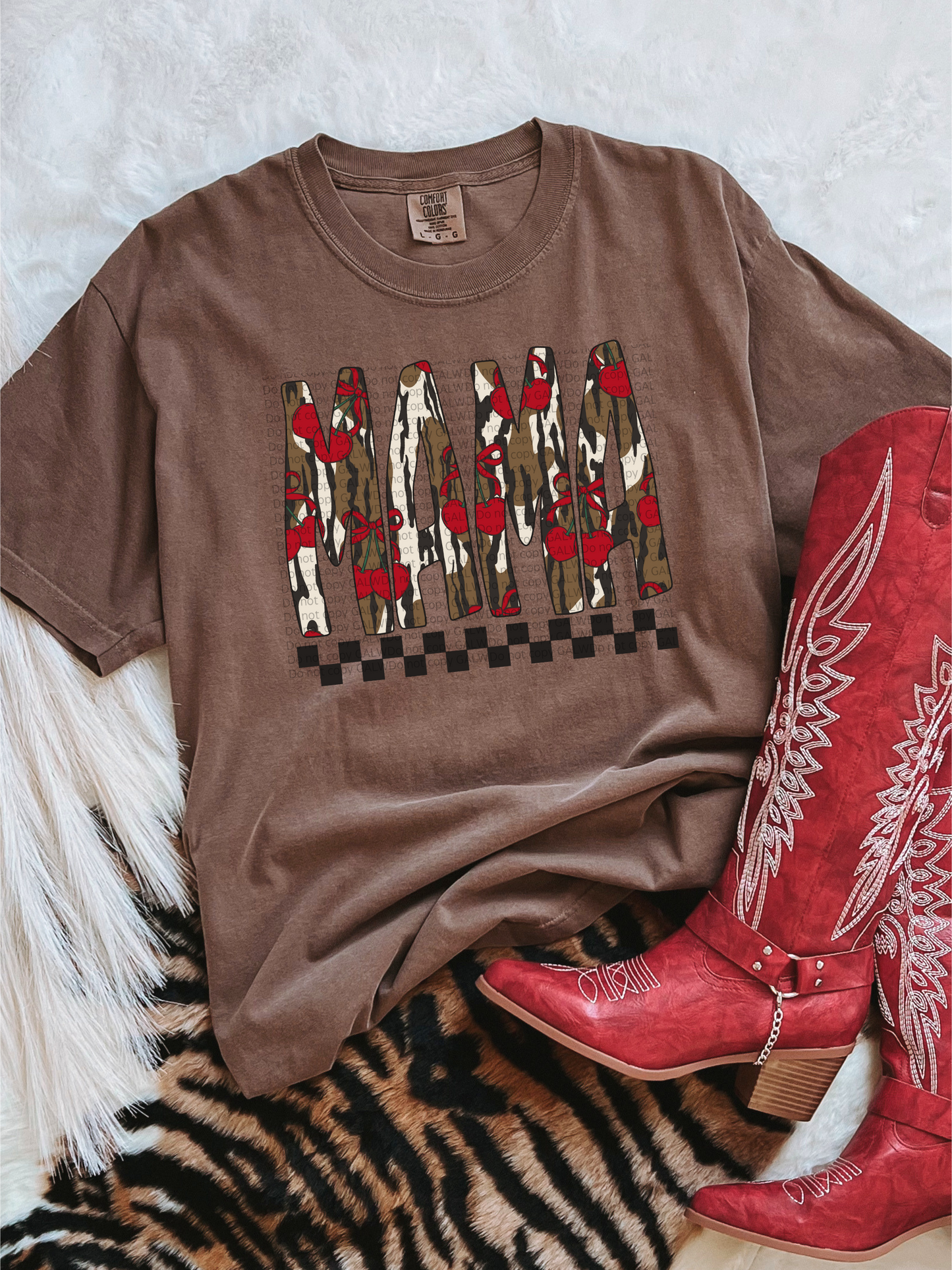 Mama Camo With Cherries Tee