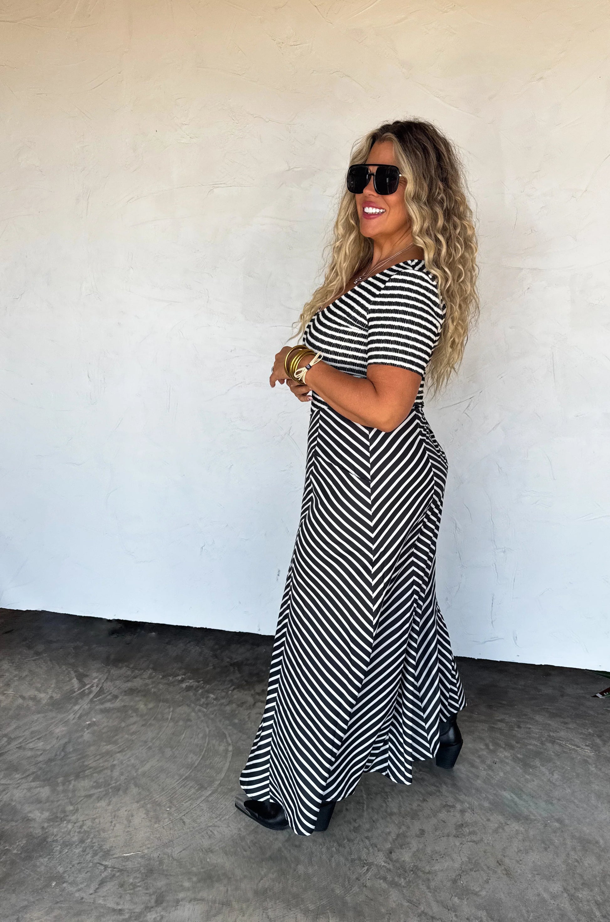 Calista Stripe Dress
