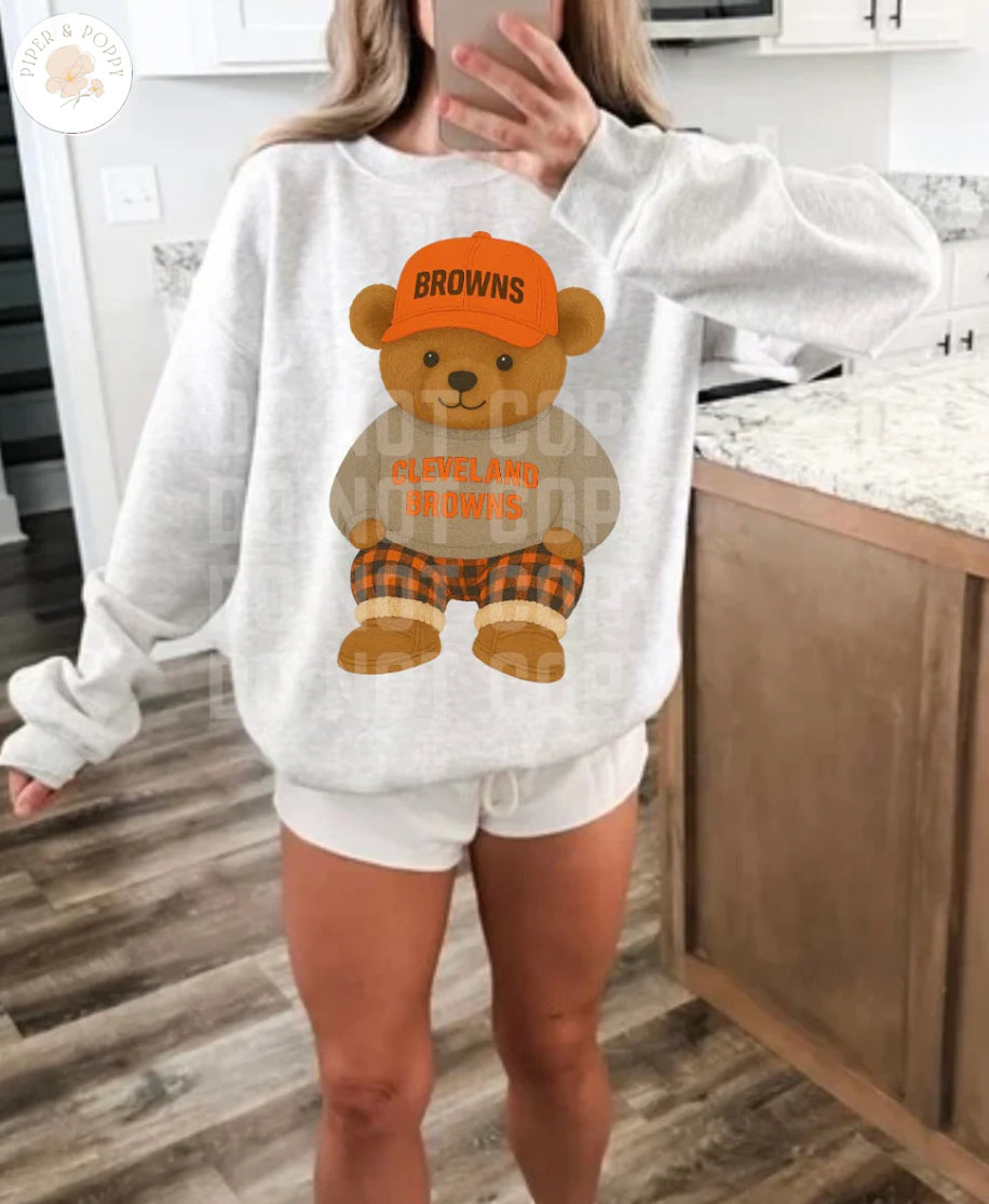 Vintage Browns Teddy Tee or Crew