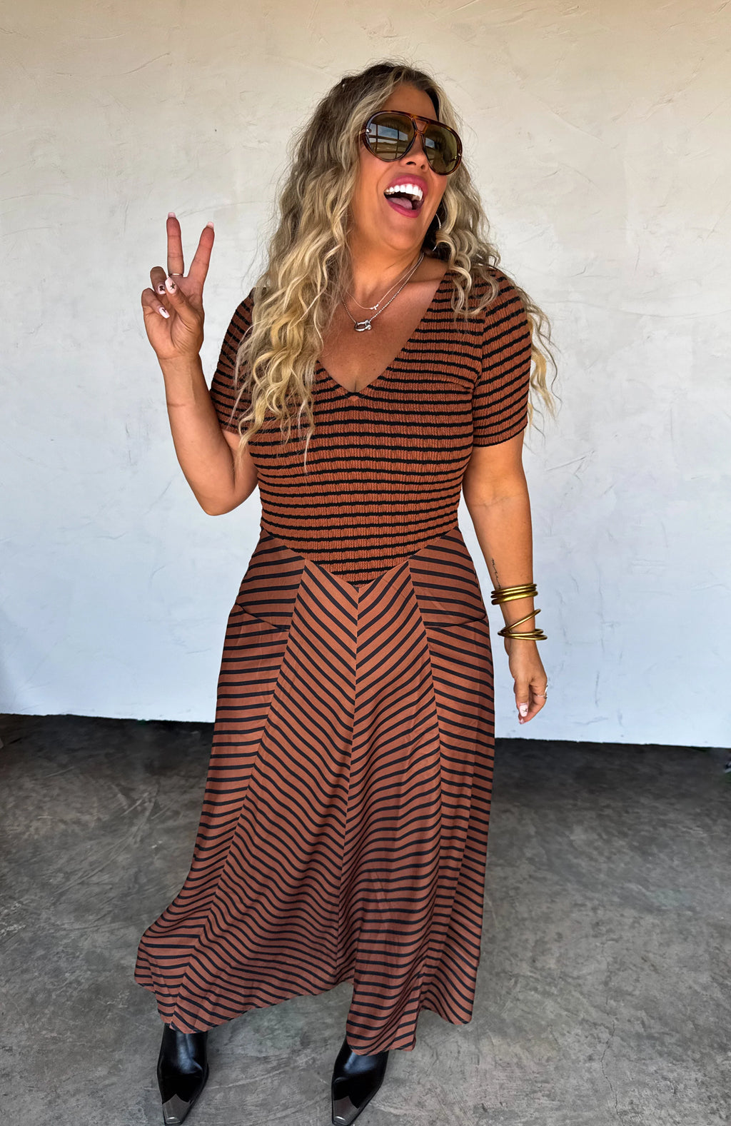 Calista Stripe Dress