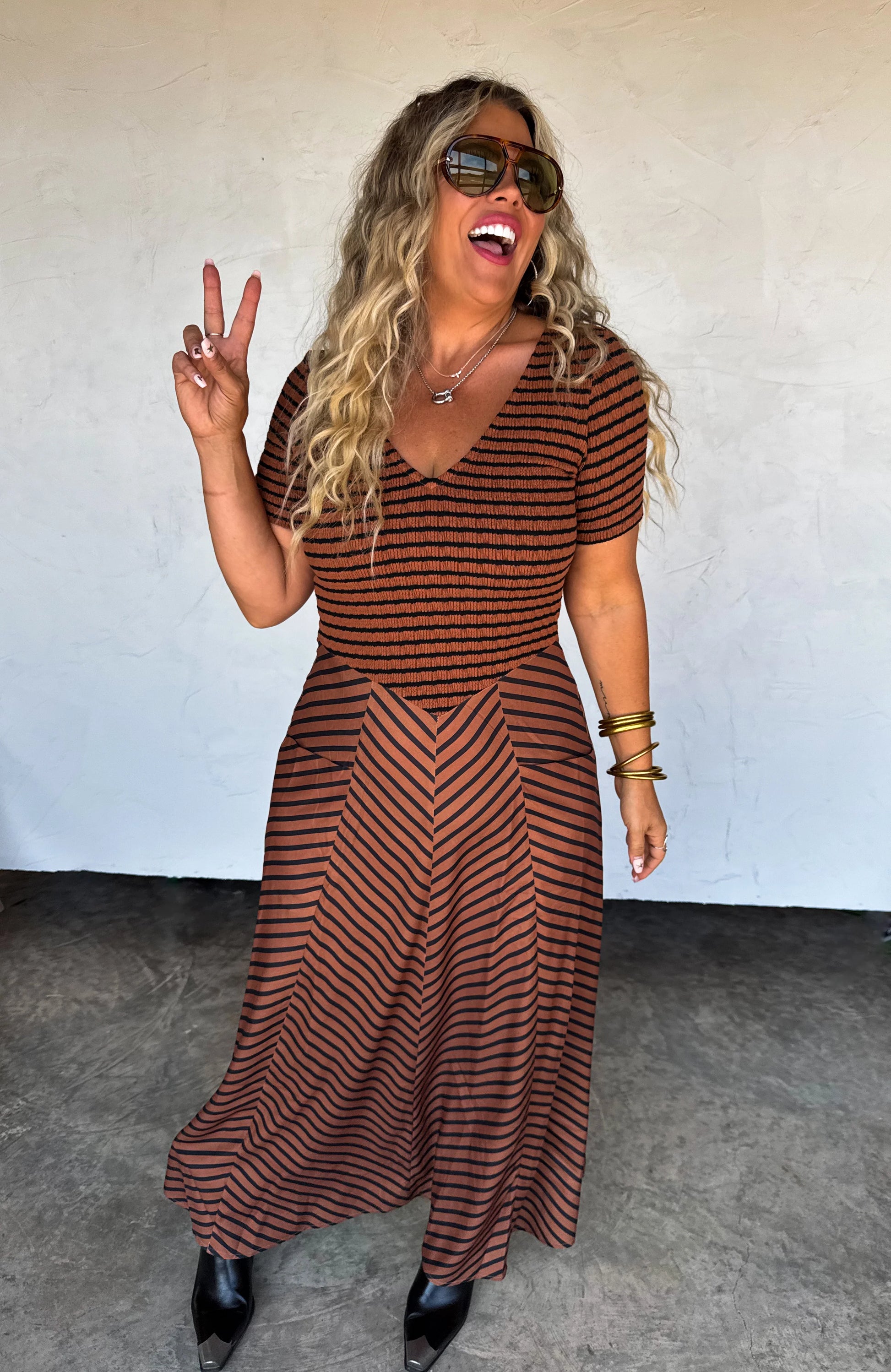 Calista Stripe Dress