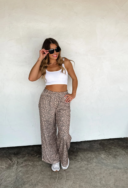 Floral & Cheetah Drift Away Joggers