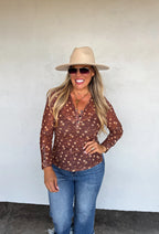 Annie V Neck Mesh Top