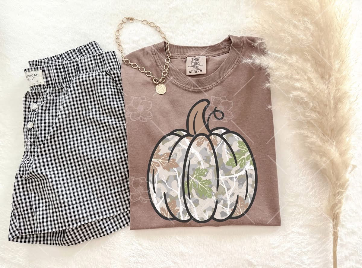 Fall Camo Pumpkin Tee