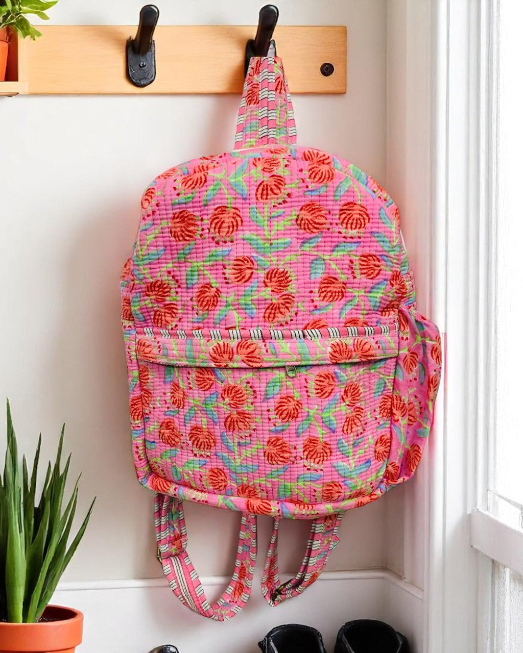 SC - Georgina Pink Floral Print Backpack