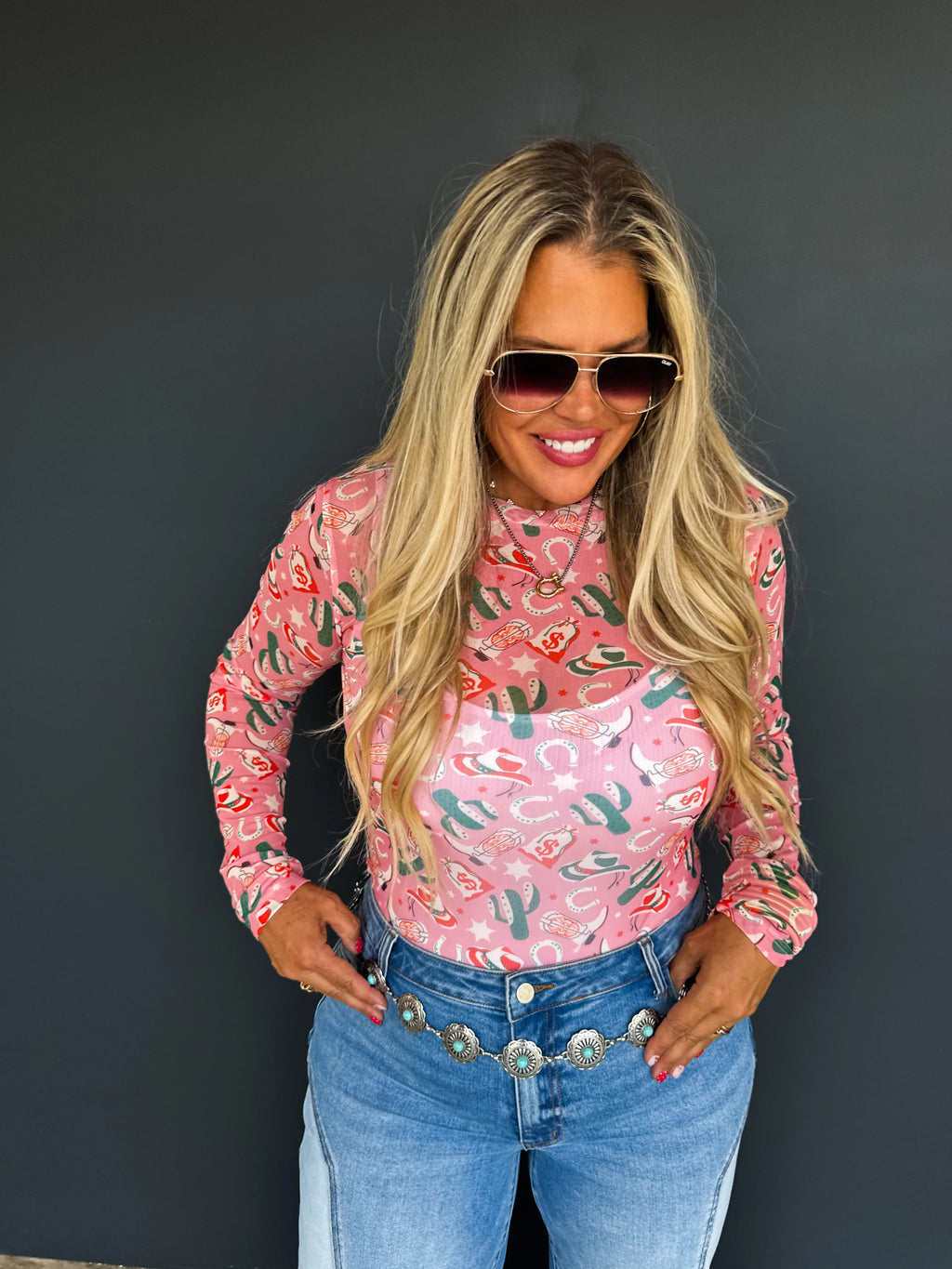 Boots & Blooms Mesh Tops
