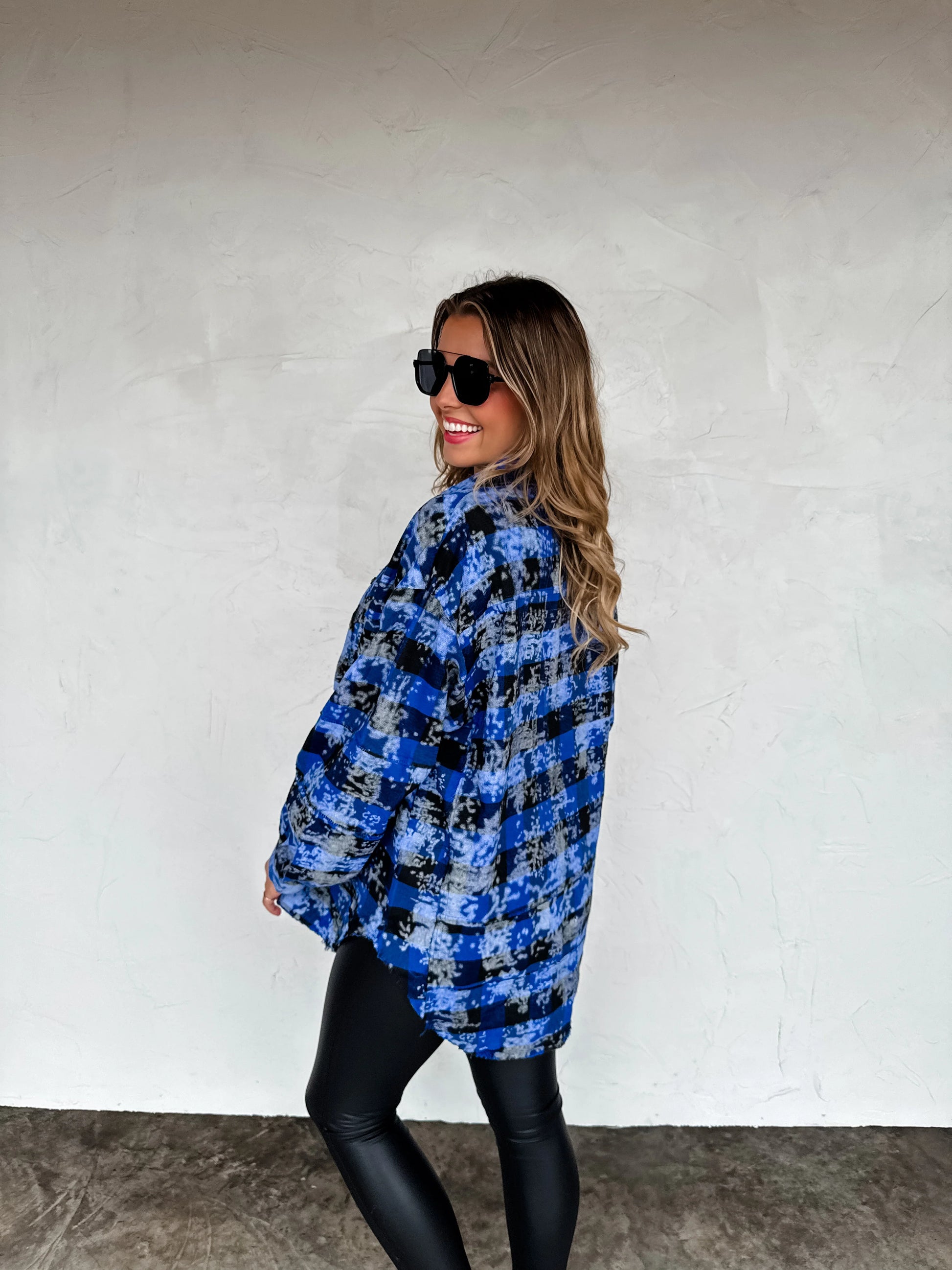Juniper Bleached Plaid Top