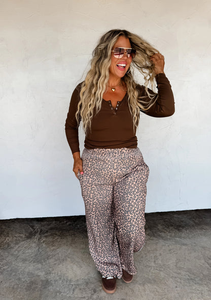 Floral & Cheetah Drift Away Joggers