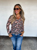 Annie V Neck Mesh Top