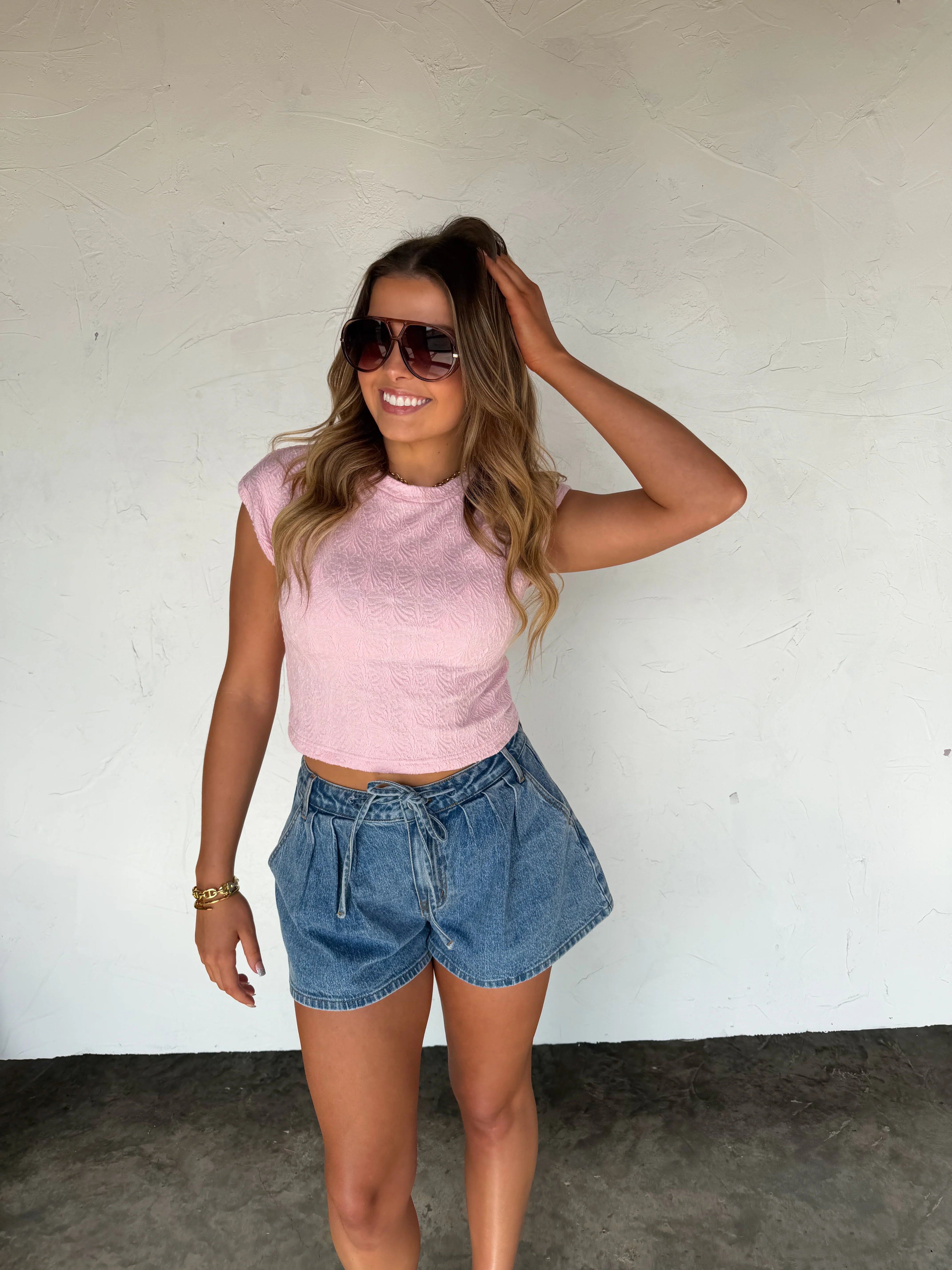 Spring Harley Cap Sleeve Basic Top