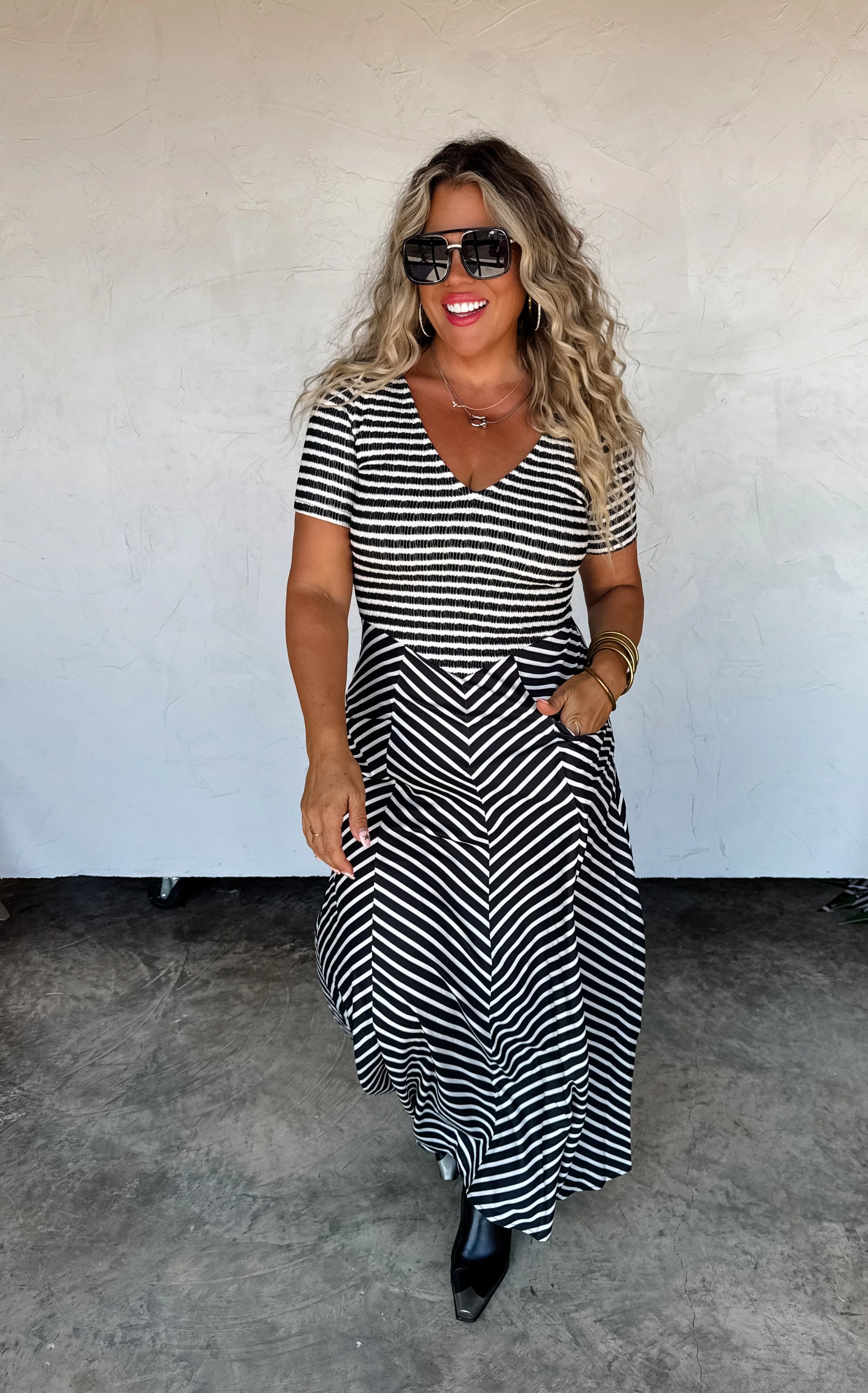 Calista Stripe Dress