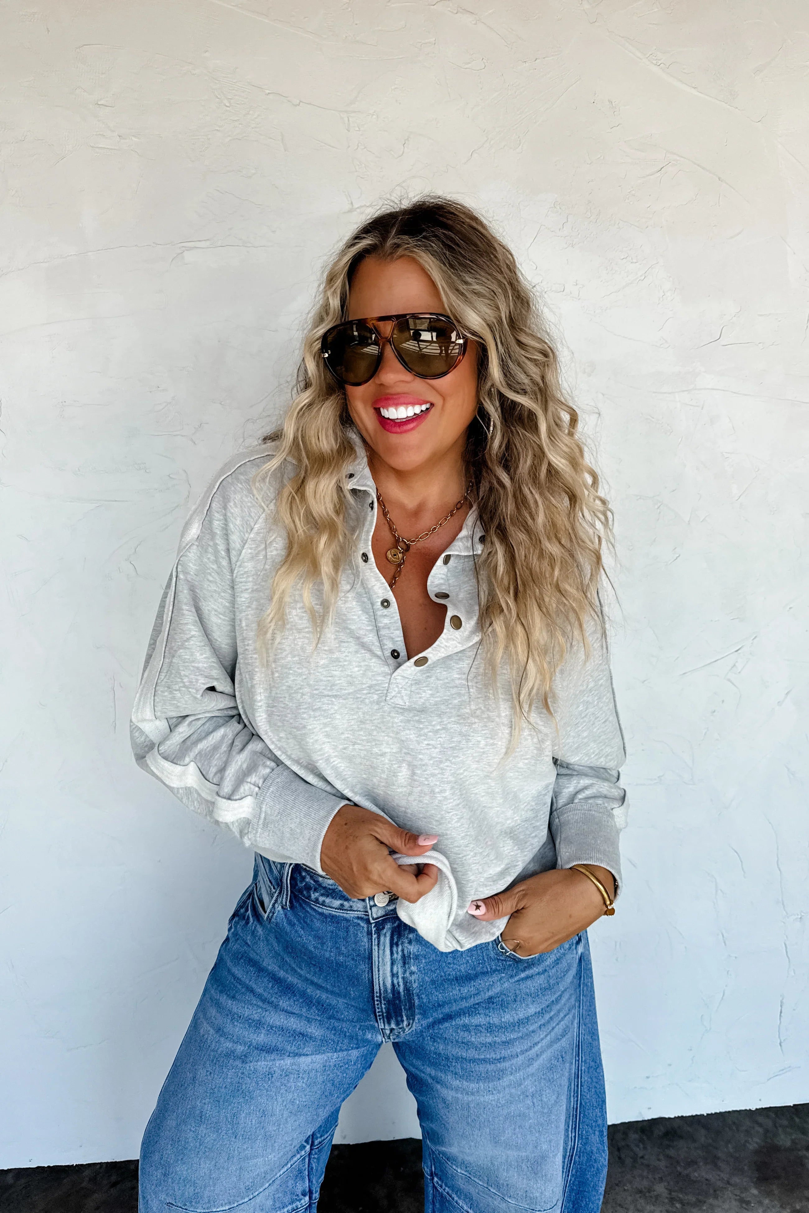 Marley Snap Button Sweatshirt