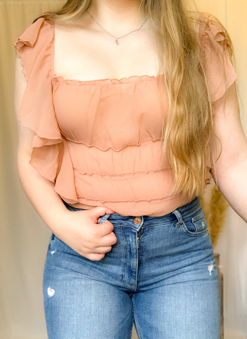 Rose Flutter Sleeve Bodysuit - Piper & Poppy