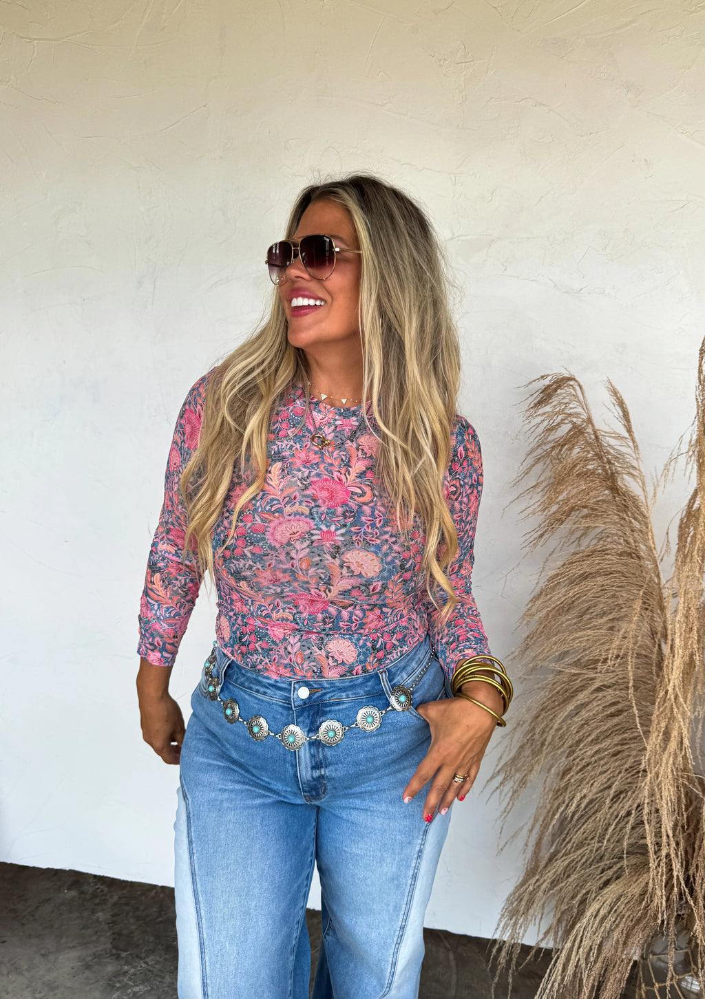 Boots & Blooms Mesh Tops