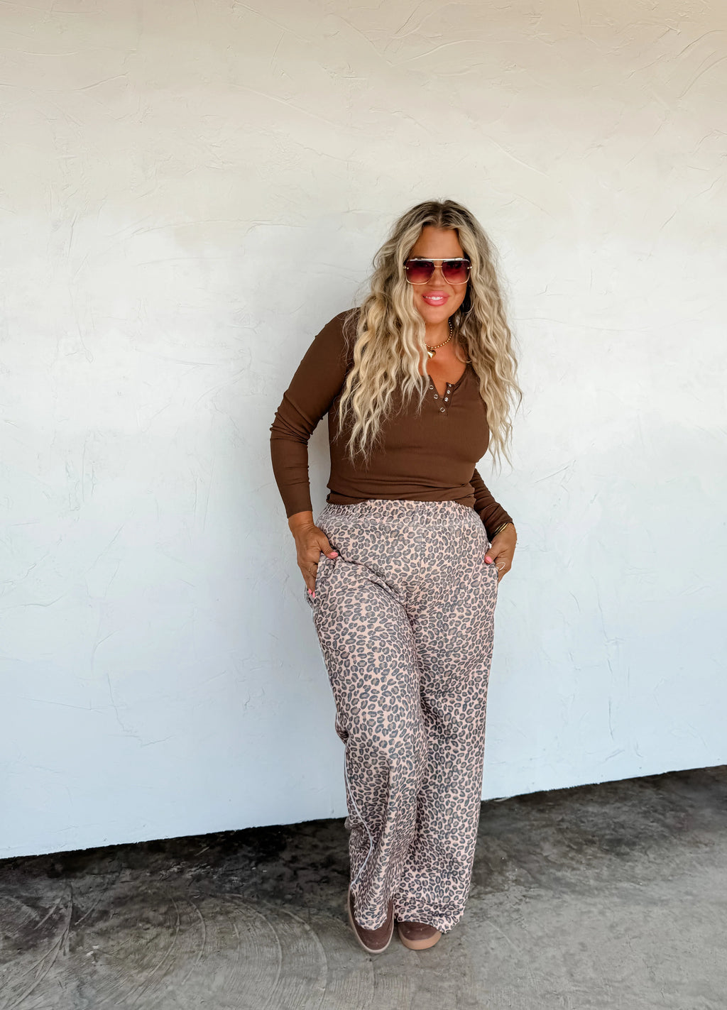 Floral & Cheetah Drift Away Joggers