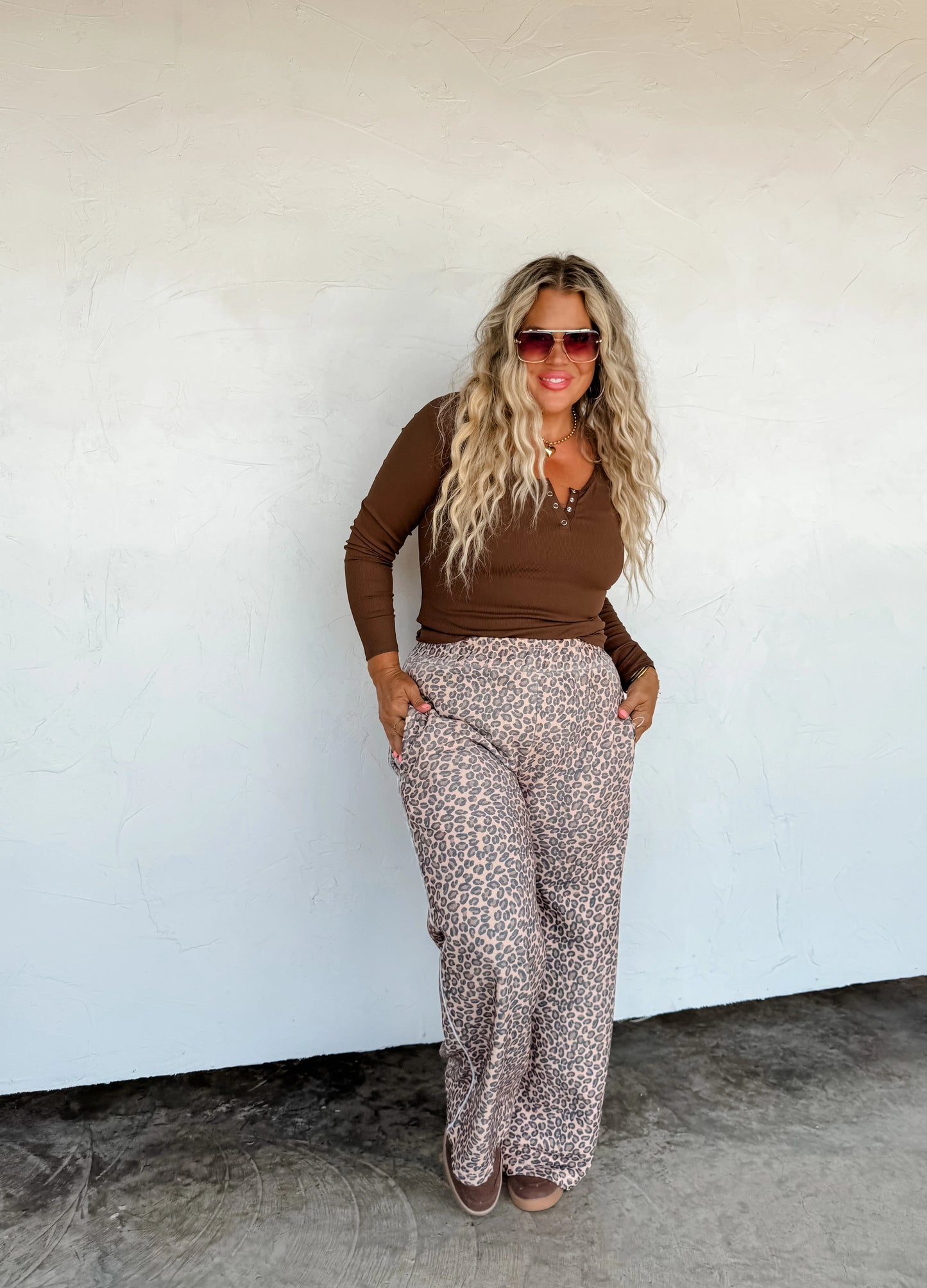 Floral & Cheetah Drift Away Joggers