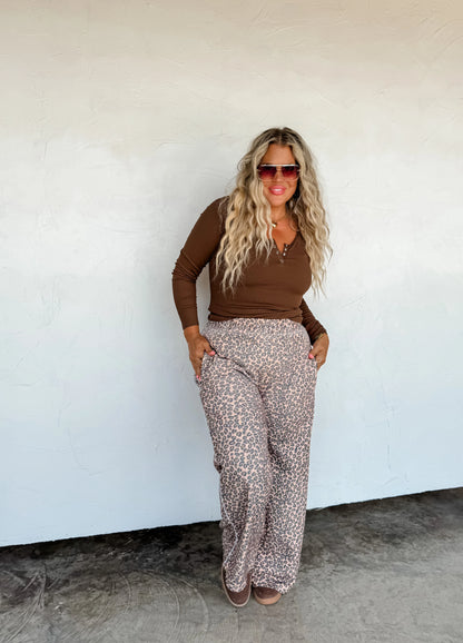 Floral & Cheetah Drift Away Joggers