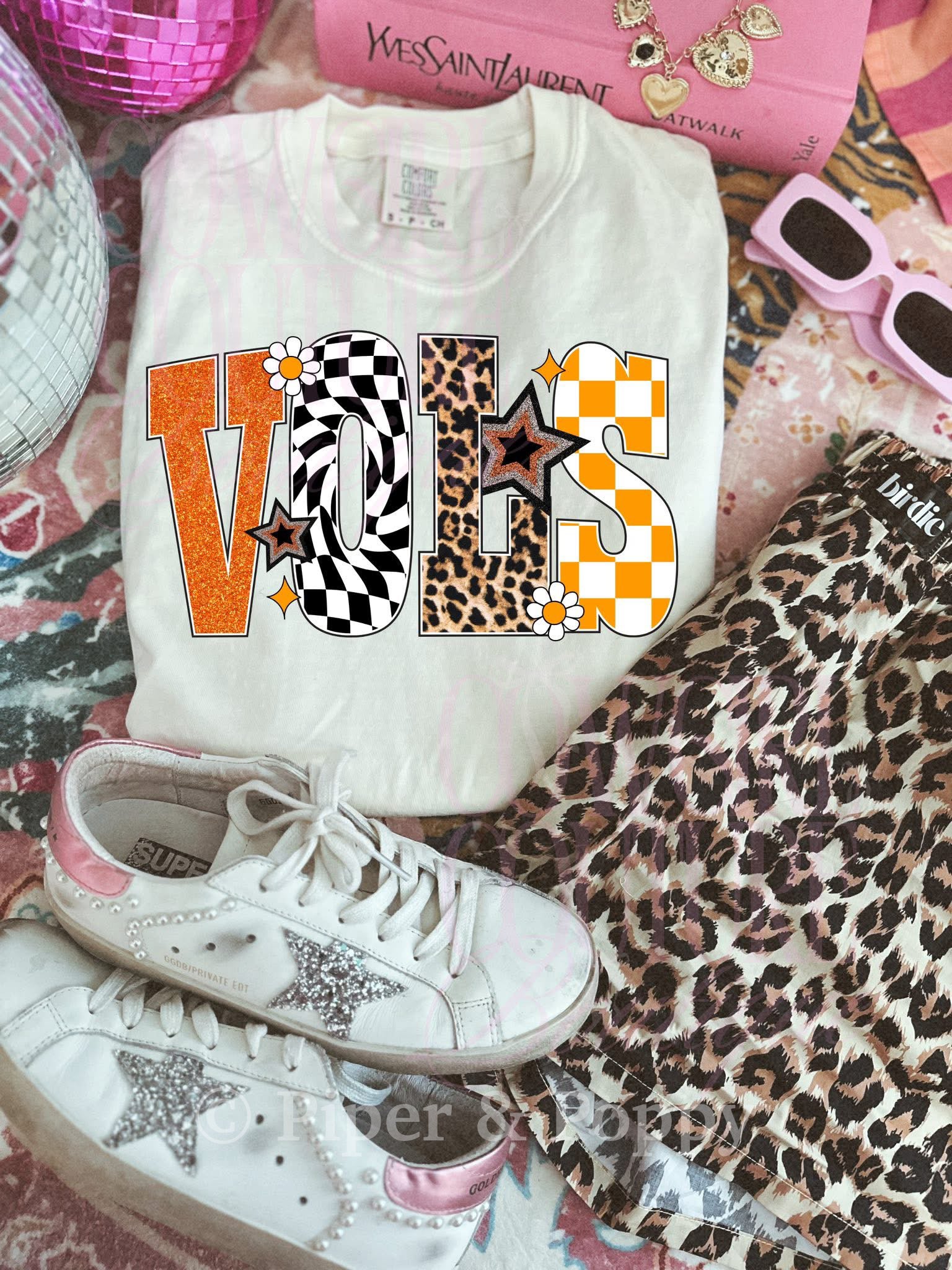 Vols Glitzy Tee or Crew